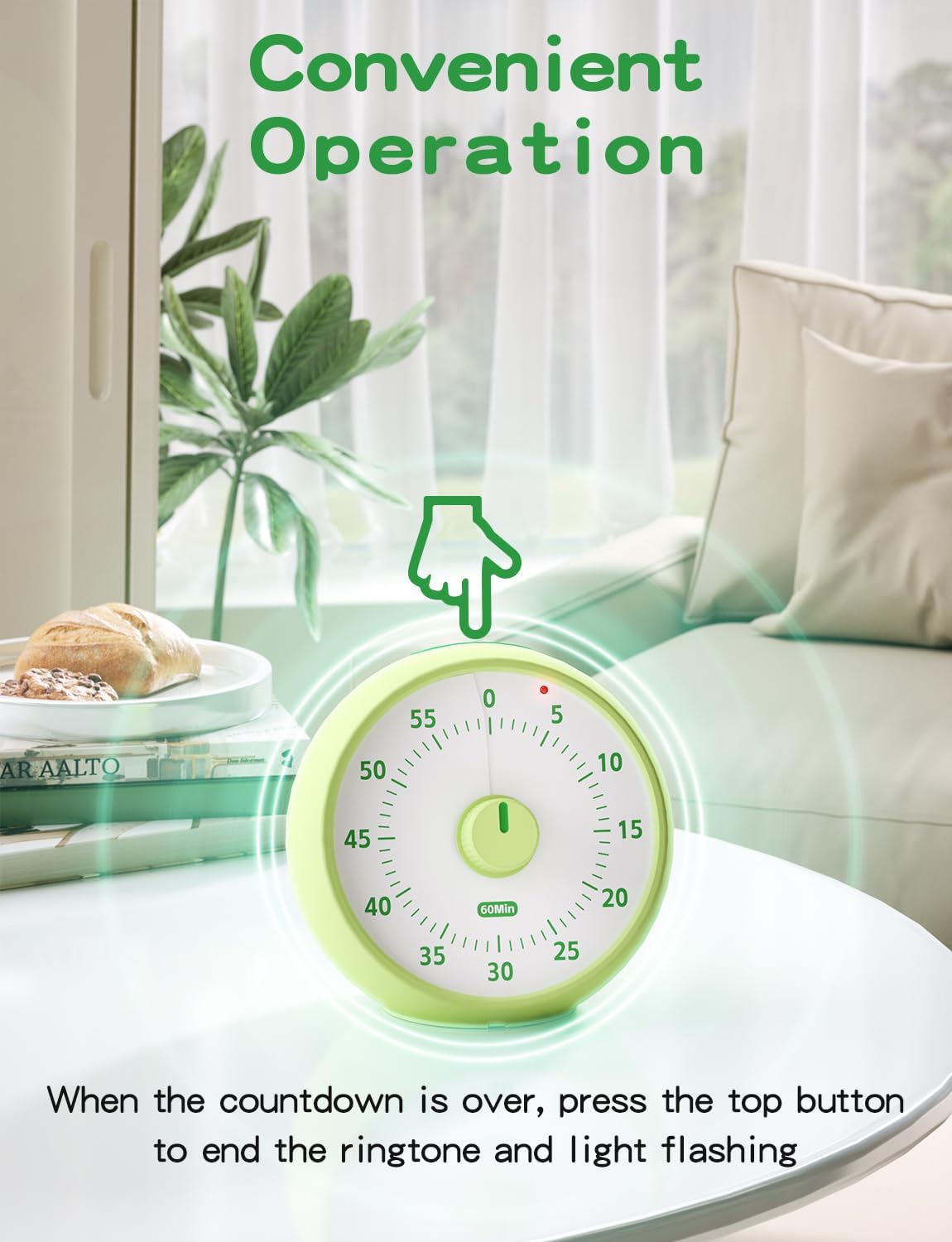 Detalle de Visual Timer for Kids – 60-Minute Rainbow Planet Desk Timer (Silent Operation)