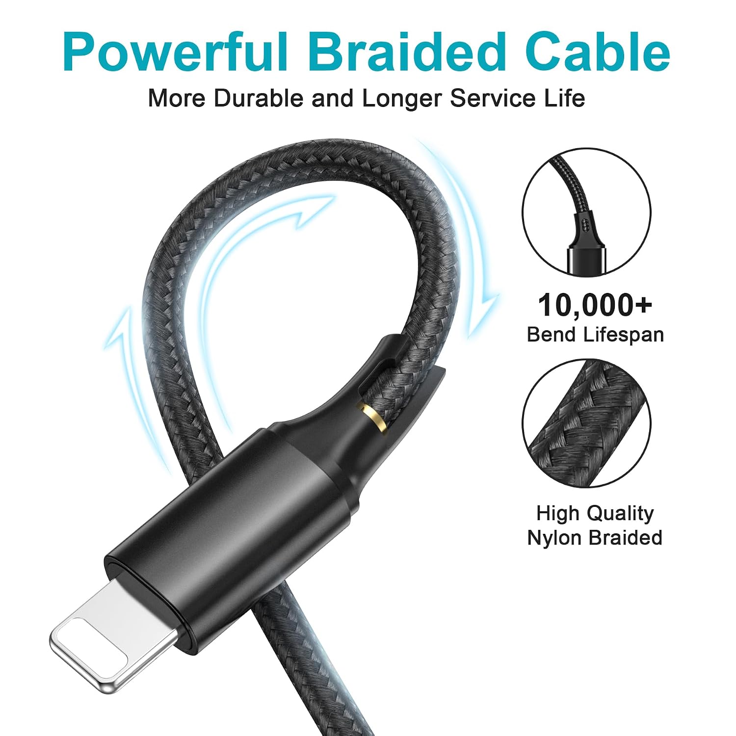 Thumbnail 4 de NINGKPOW Multi Charger Cable 1.2m — 3‑in‑1 charging cable