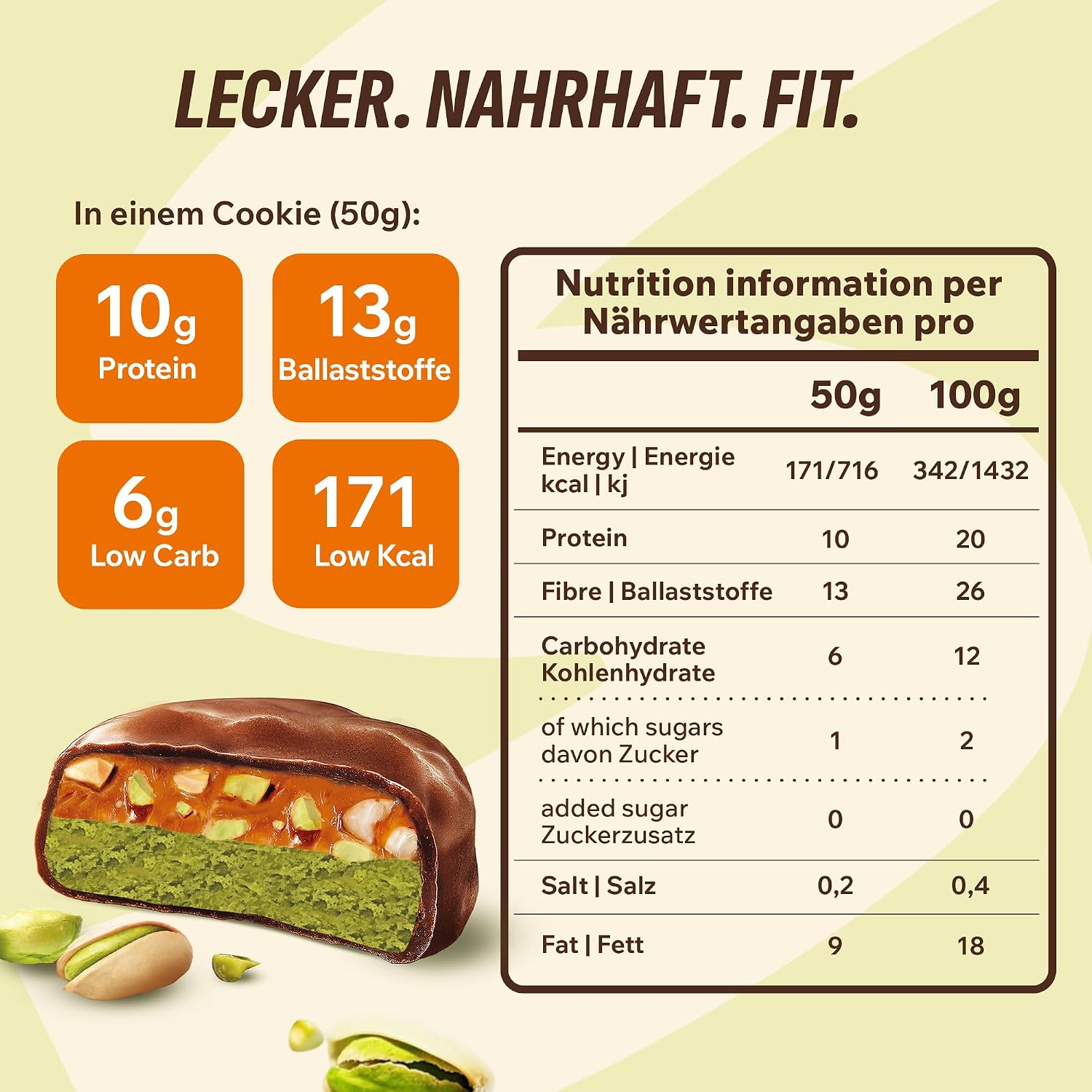 Detalle 2 de FitnesSHOCK Protein Cookie 10g Eiweiß 🍪