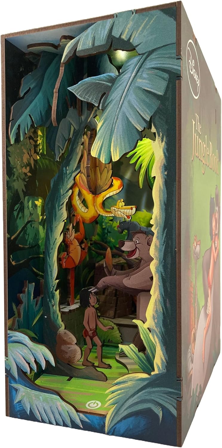 Detalle de Revell Tiny Adventures Serre-Livres Livre de la Jungle – Maison Miniature 3D en Bois avec LED