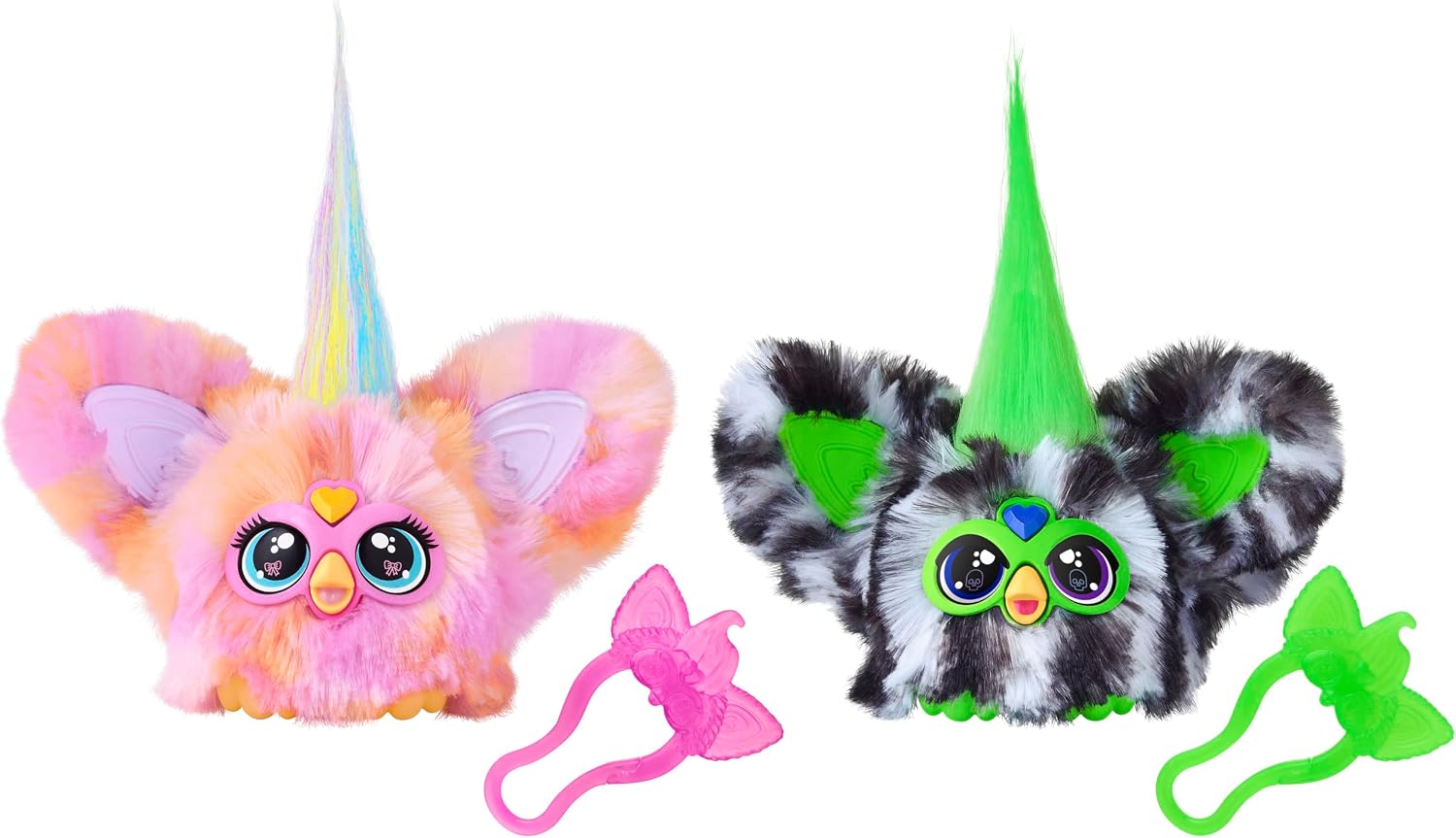 Detalle de Furby Furblets Fierce & Fabulous 2-pack elektroniska gosedjur, 5 cm