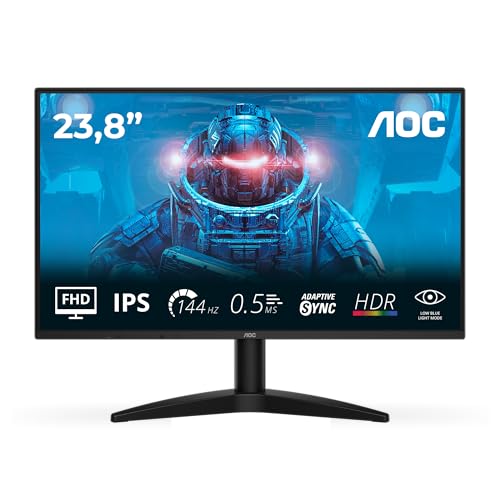 Detalle de AOC 24B36X Gaming Monitor: 24" IPS, 144 Hz, HDR10 y acabado cómodo para largas sesiones