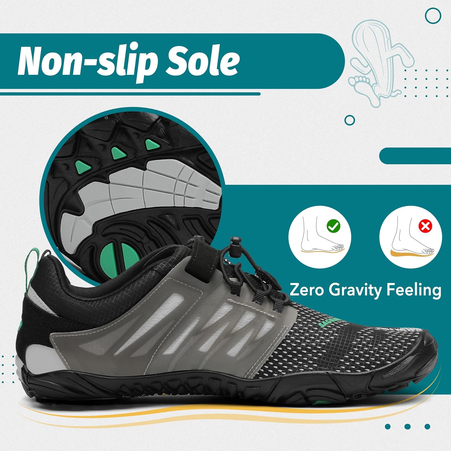 Thumbnail 4 de SAGUARO Barefoot Trail Zapatillas Ligeras GR.36-48