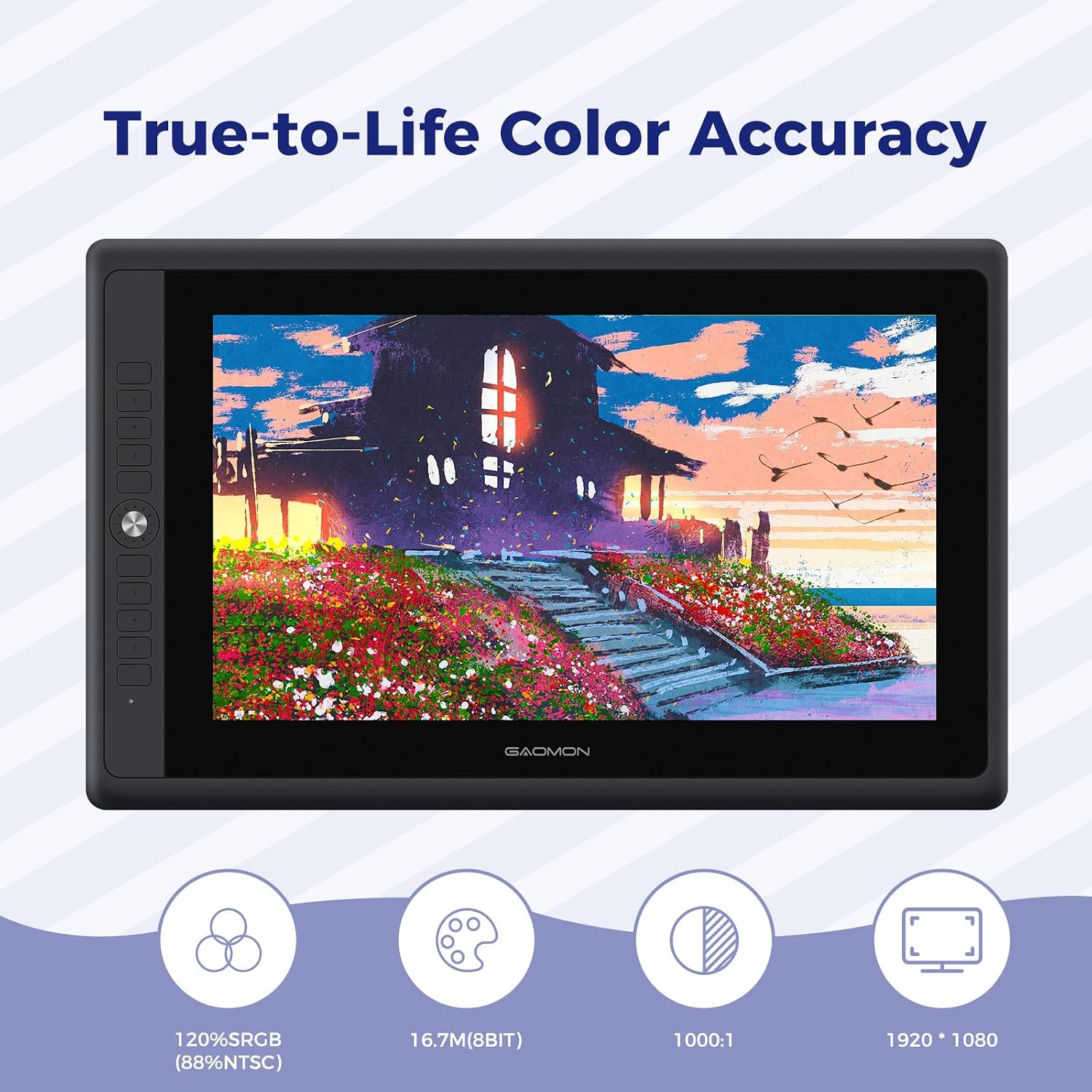 Detalle 1 de GAOMON PD156 PRO Graphics Display, 15.6-inch Full HD IPS, 8192-Level Pen