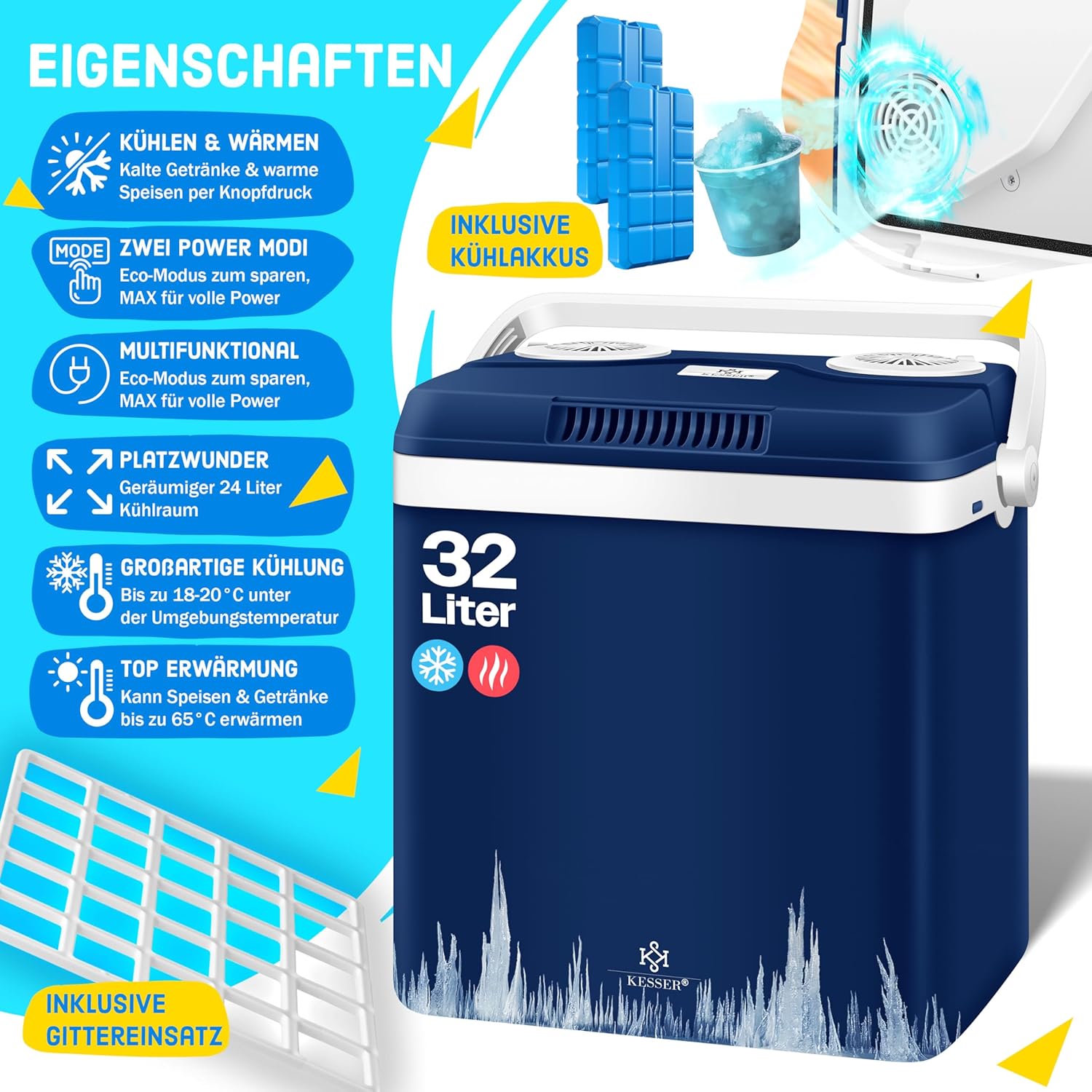 Thumbnail 1 de KESSER Kühlbox Thermobox 32Liter