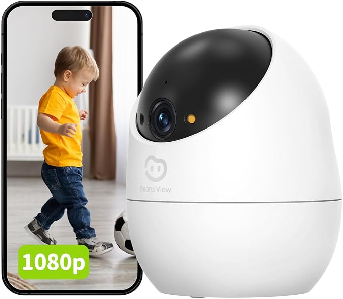 Detalle de Beans View Cámara de Seguridad Interior 1080P Wi-Fi con Visión Nocturna
