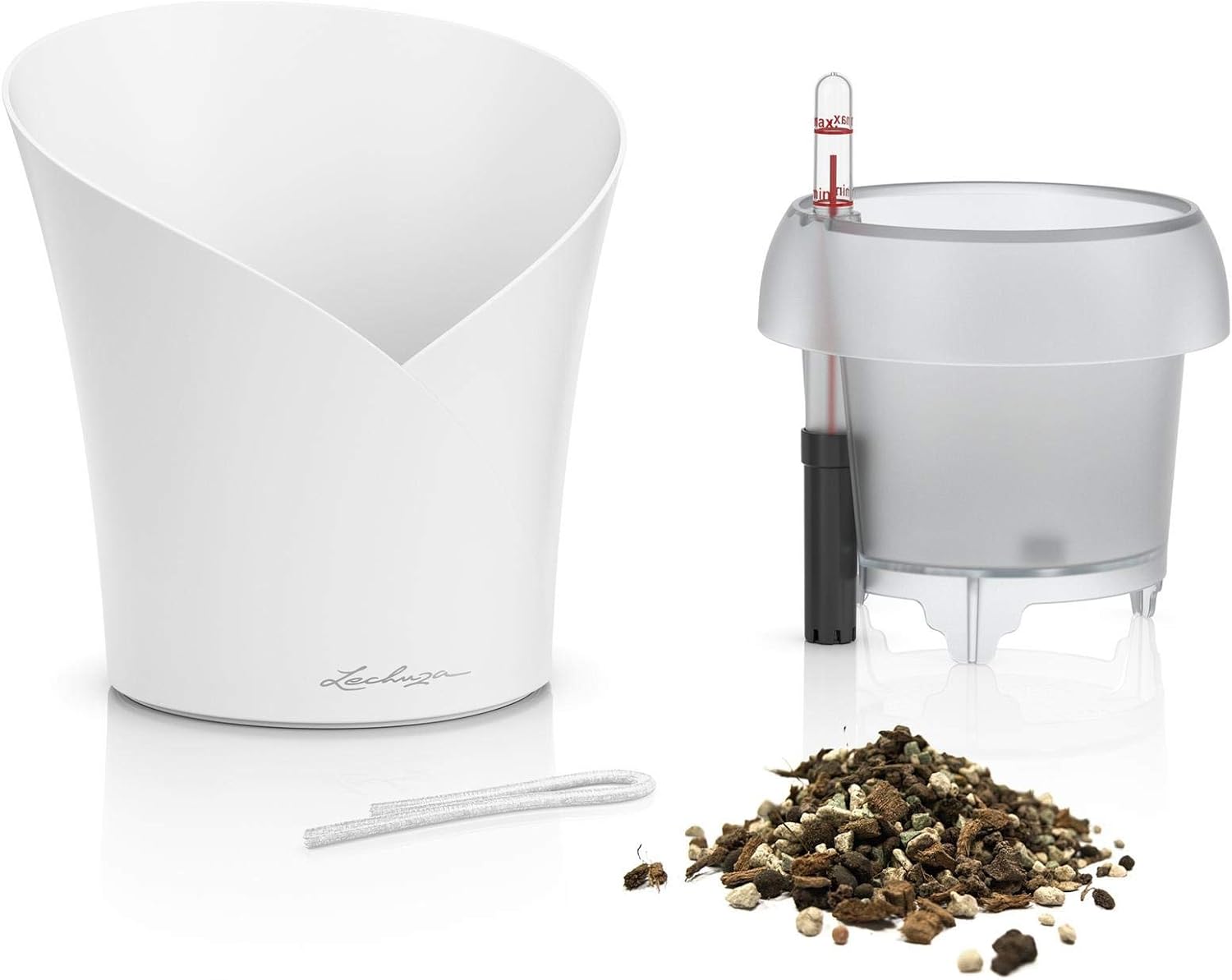 Thumbnail 1 de LECHUZA Orchidea Weiß Matt 13960