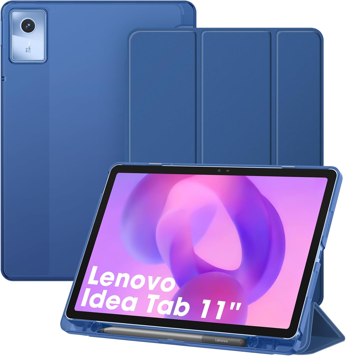 Detalle de FINTIE Cover per Lenovo IdeaTab 11'' 2025 (TB-336ZU/TB-336FU) con Portapenna – Sottile e Opaca, Night Navy