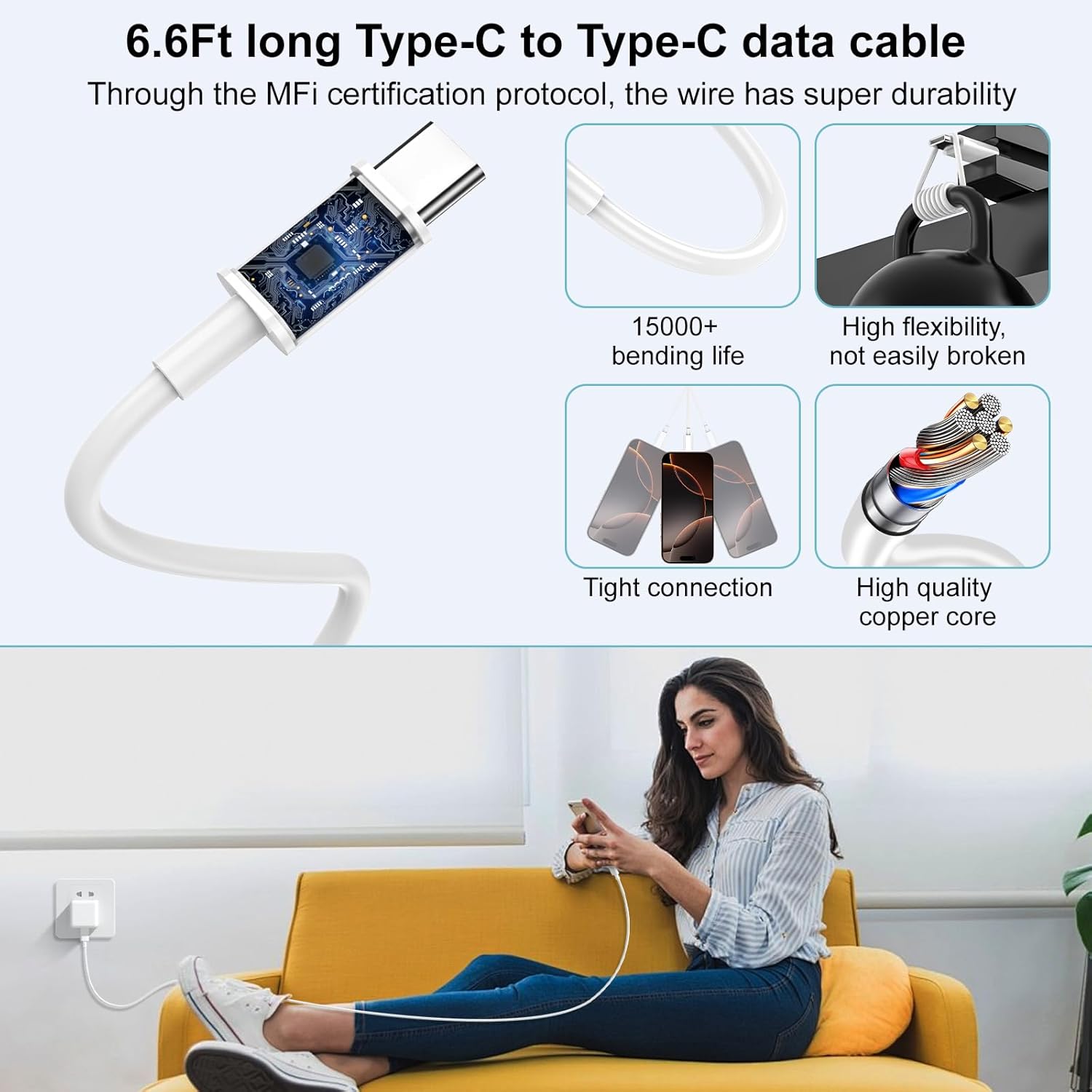 Thumbnail 4 de iPhone 16 Charger Cable and Plug 20W ⚡📱