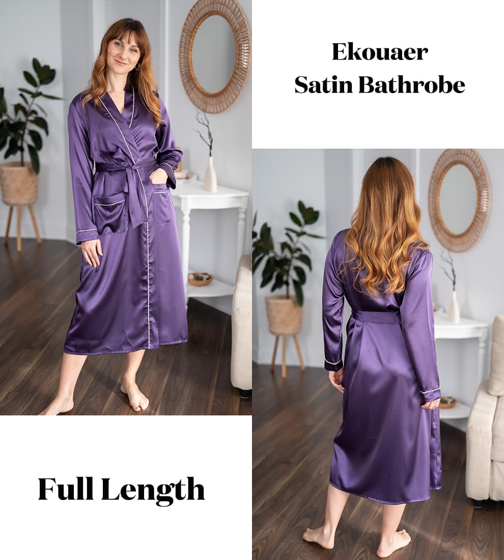Detalle de Ekouaer Satin Robe