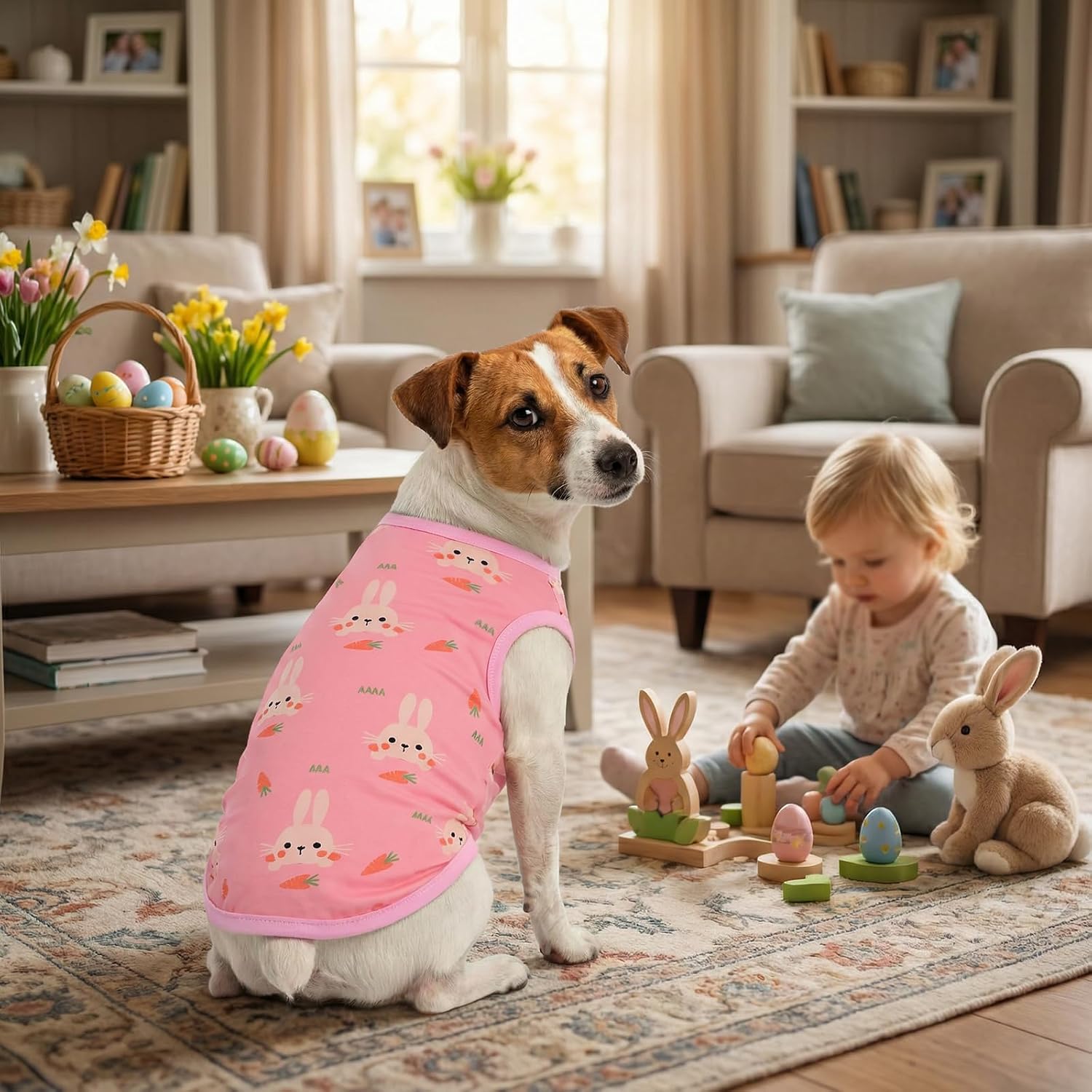 Detalle 1 de Vehomy Easter Dog Shirts 2-Pack