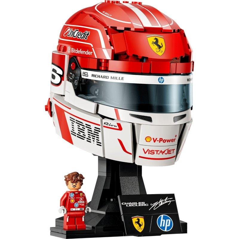 Detalle 2 de LEGO Editions Scuderia Ferrari HP Casco Charles Leclerc 43014 (886 piezas) – colección y exigencia de fans