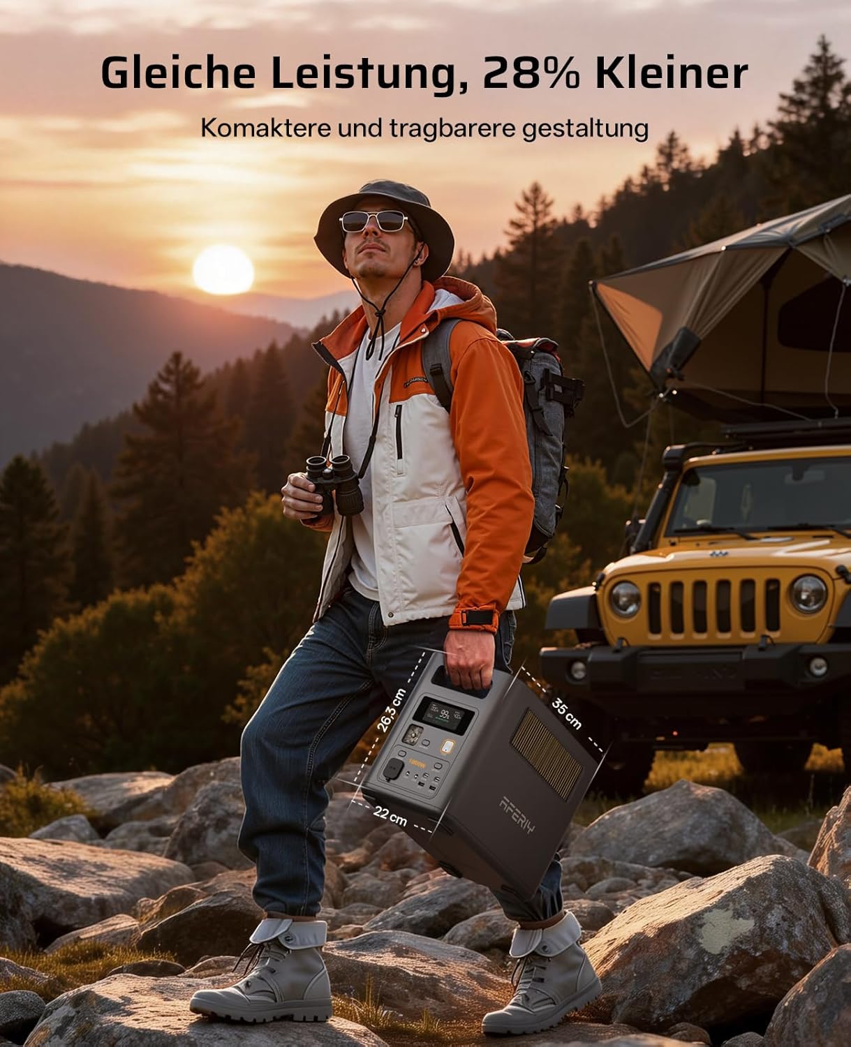 Thumbnail 1 de AFERIY P180 Pro Tragbare Powerstation: 1800W, 1024Wh, erweiterbar auf 5120Wh