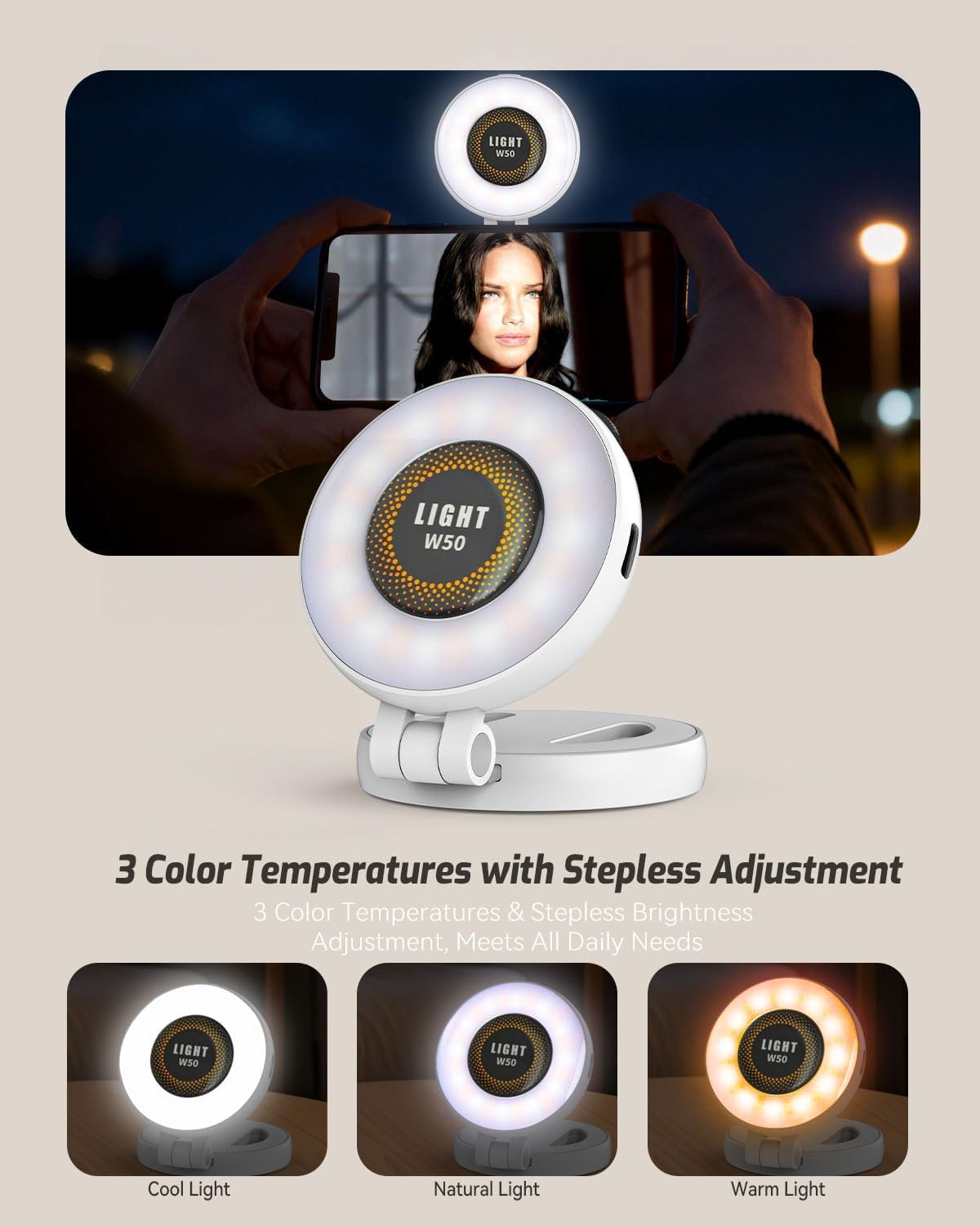 Thumbnail 1 de Magnetic Selfie Light for iPhone