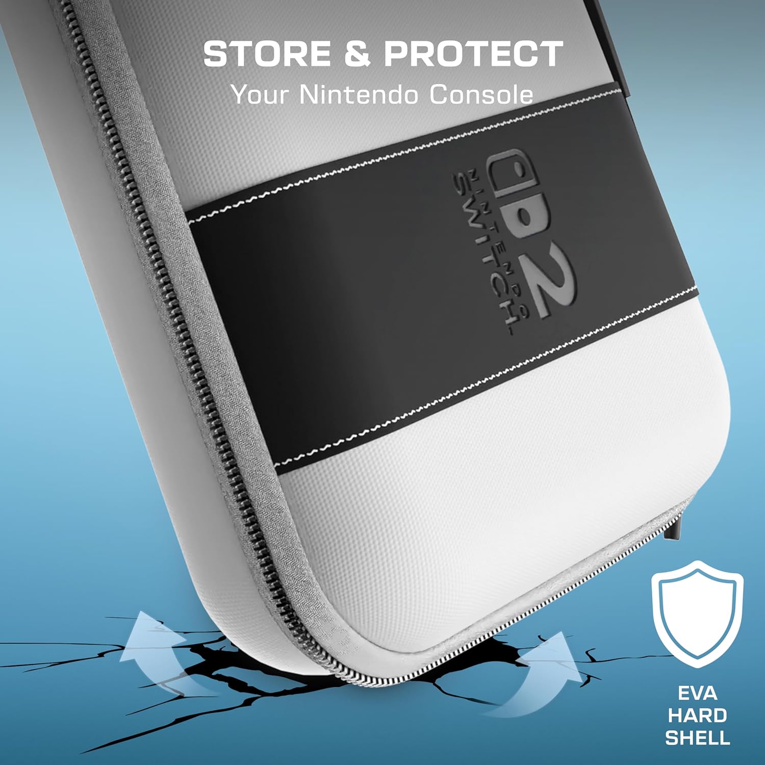 Thumbnail 3 de Turtle Beach PlayTrek Travel Case for Nintendo Switch (Nintendo Switch 2 / OLED) – Hard Shell Carrying Case in Stellar White