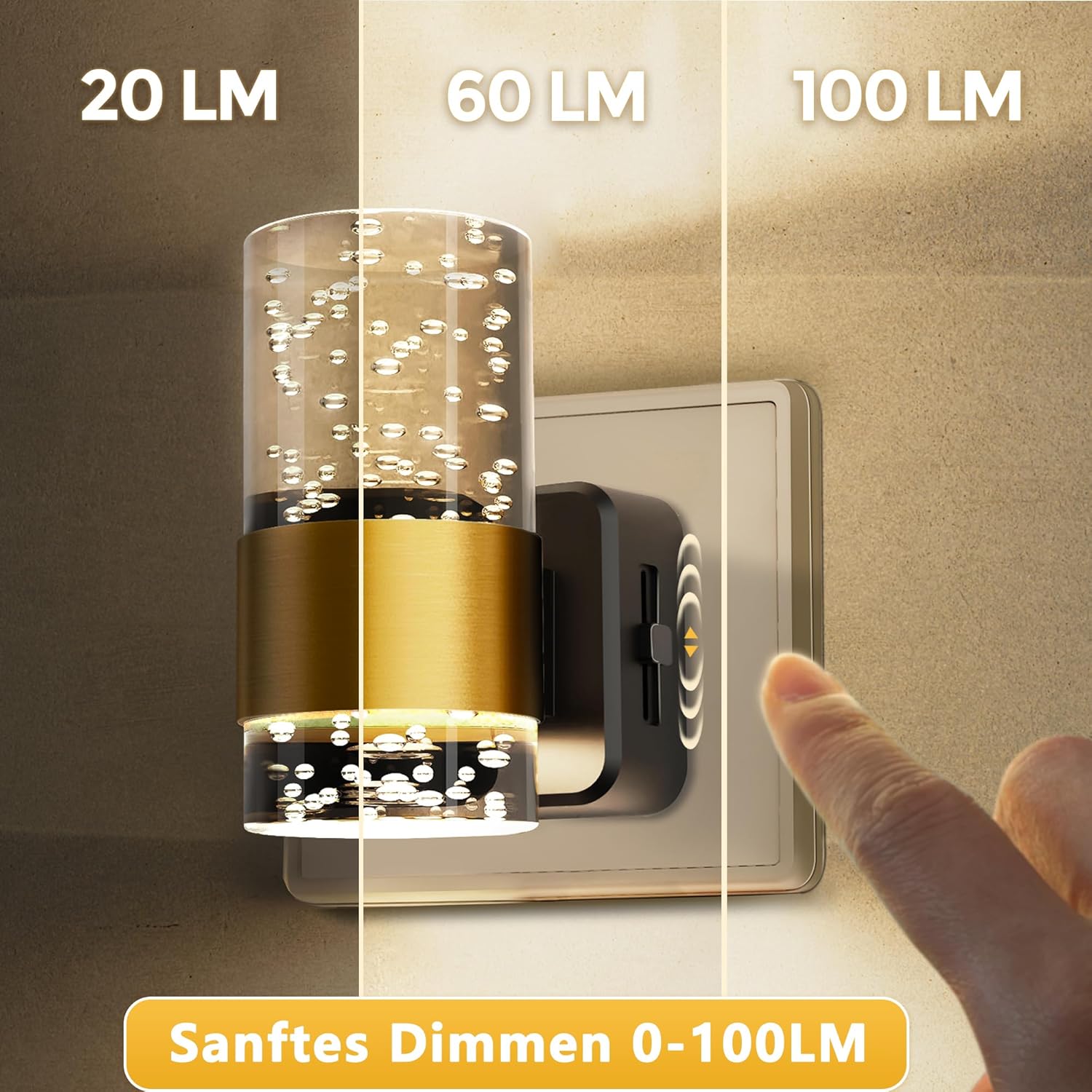 Thumbnail 2 de LOHAS-LED Nachtlicht Steckdose mit Dämmerungssensor – Warmweiß 3000K, 0–100 Lumen, dimmbar