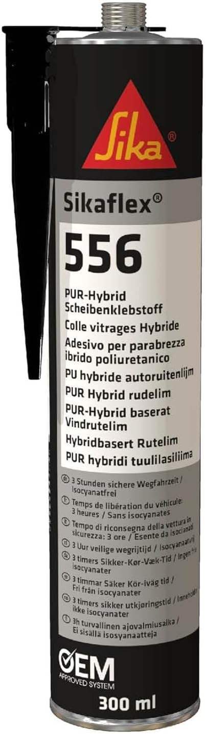 Detalle de Sika Sikaflex 556 Nero: Adesivo parabrezza auto ad alta qualità, 300 ml