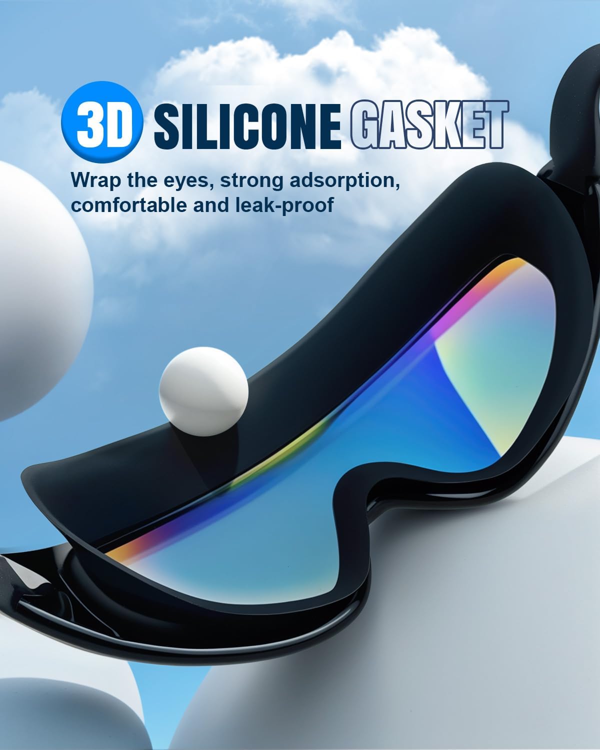 Detalle de Rantizon Swim Goggles 2 Pack: 180° Panoramic View, Anti-Fog & UV Protection