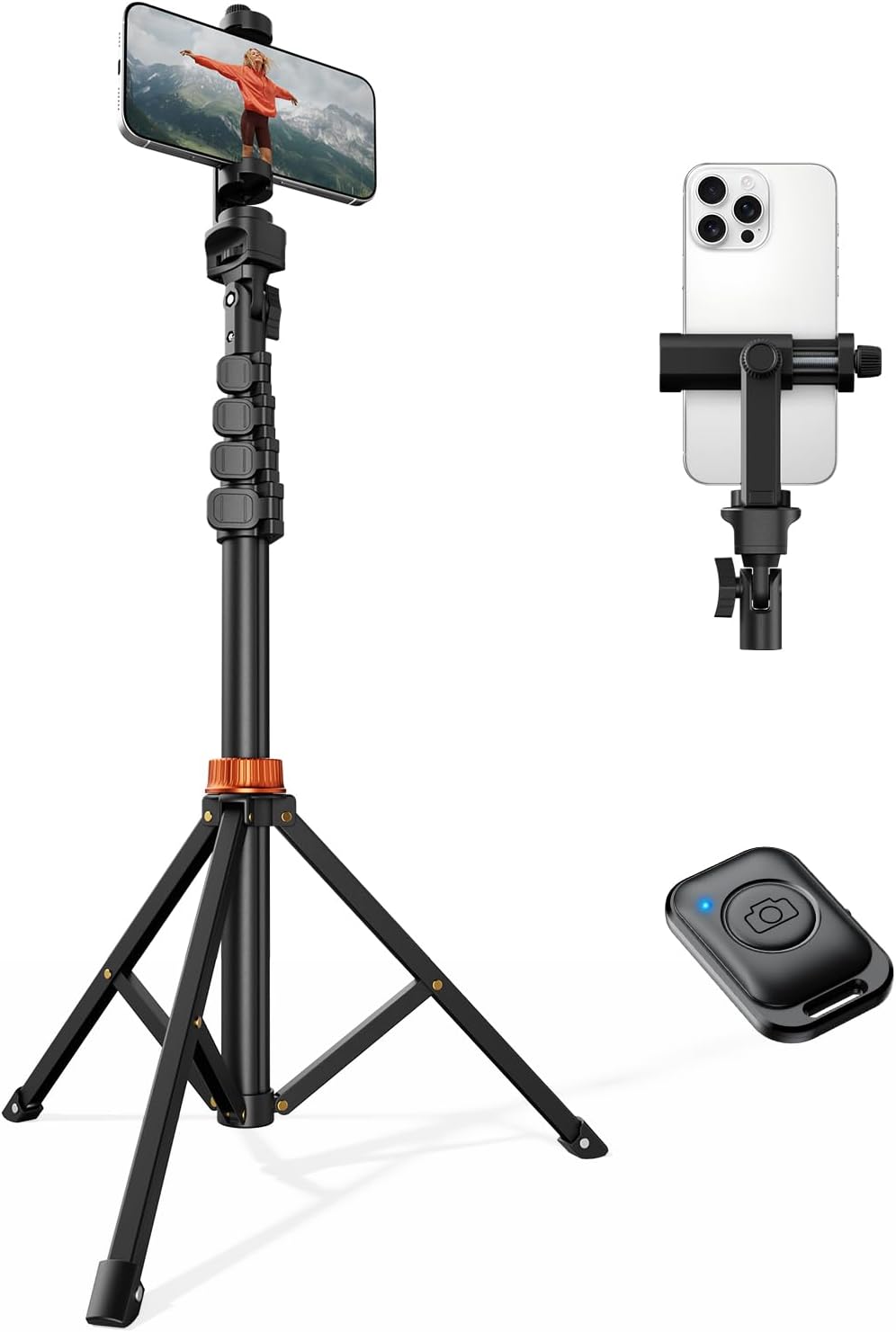 Detalle de VIMOSE 66" Phone Tripod for iPhone