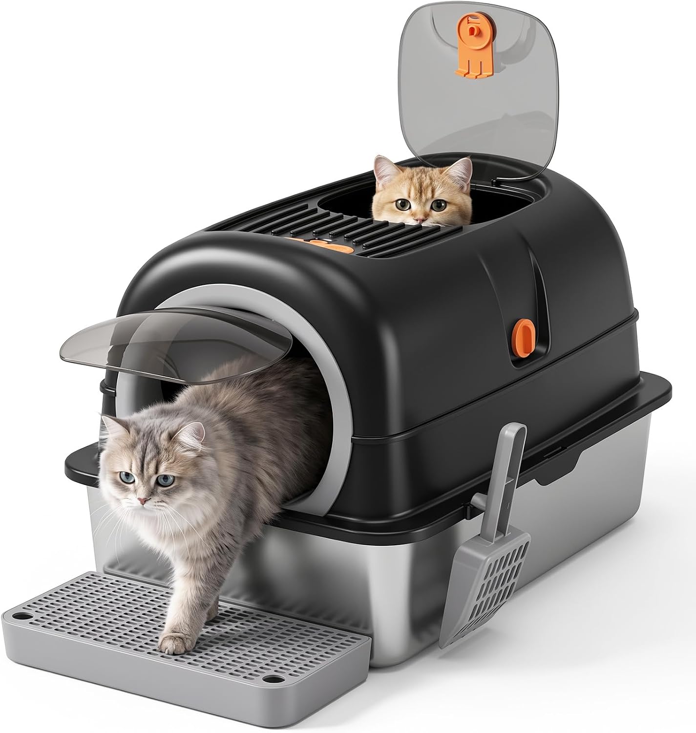 Detalle de Aidoly Stainless Steel Cat Litter Box