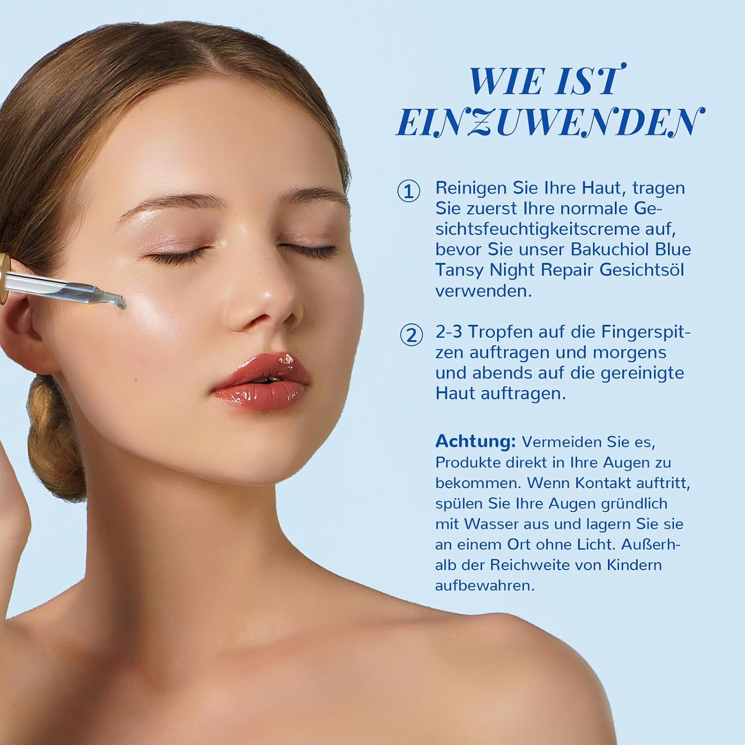 Detalle de ANAiRUi Bakuchiol Oil mit Blue Tansy – pflanzliches Gesichtsöl als Retinol-Alternative (30 ml)