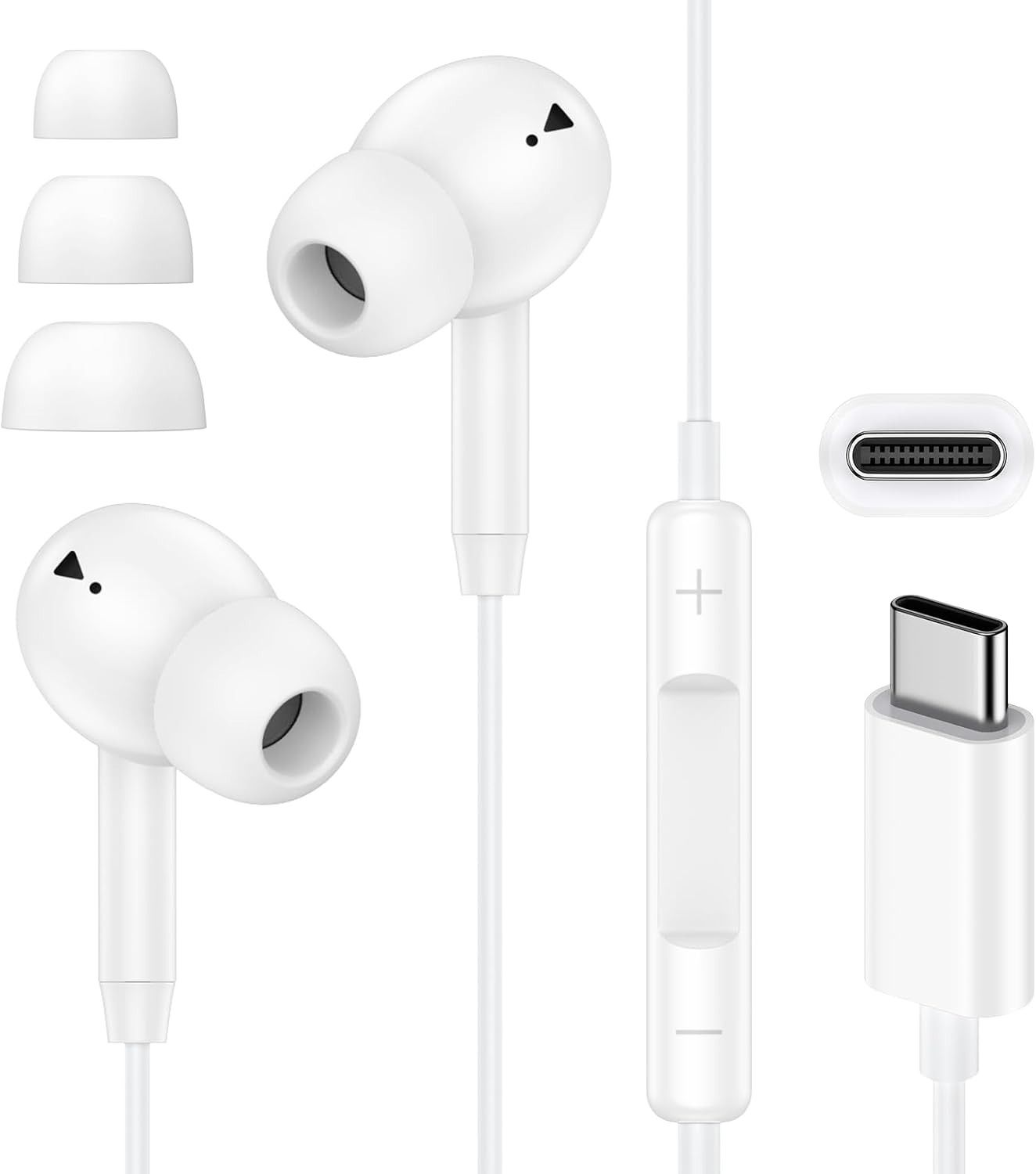 Detalle de PENGARO USB-C wired earbuds with mic