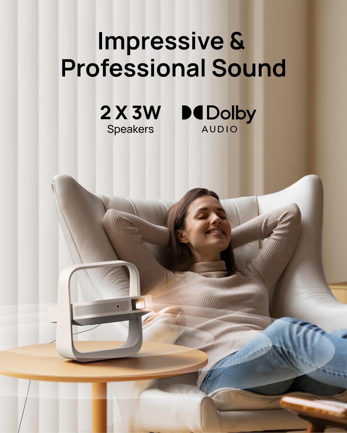 Thumbnail 3 de XGIMI Elfin Flip Plus Portable Projector with Google TV and Netflix (500 ISO lumens, 1080p)