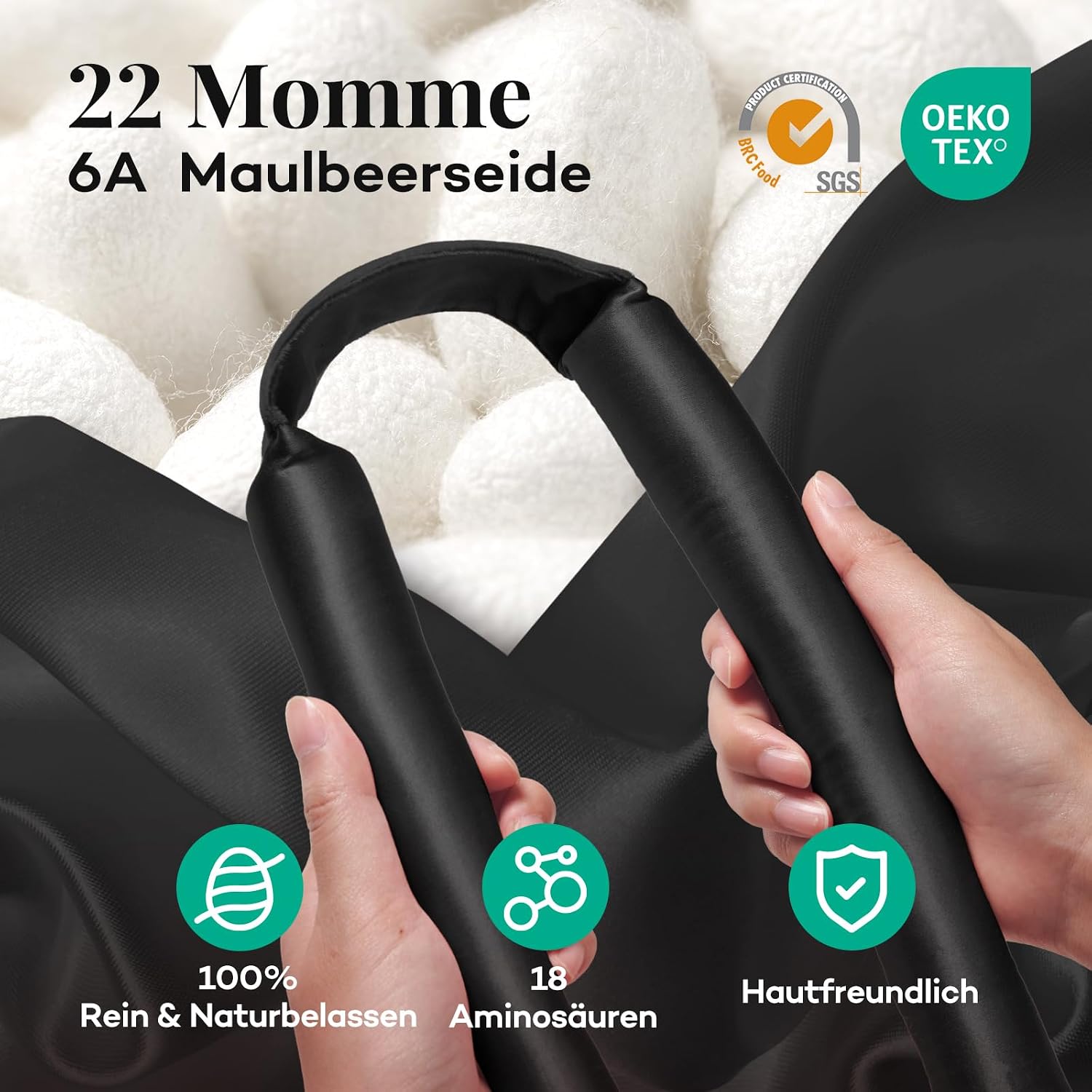 Detalle 2 de Umisleep Seide Heatless Lockenwickler (99 cm) – Lockenband fürs Overnight-Styling ohne Hitze