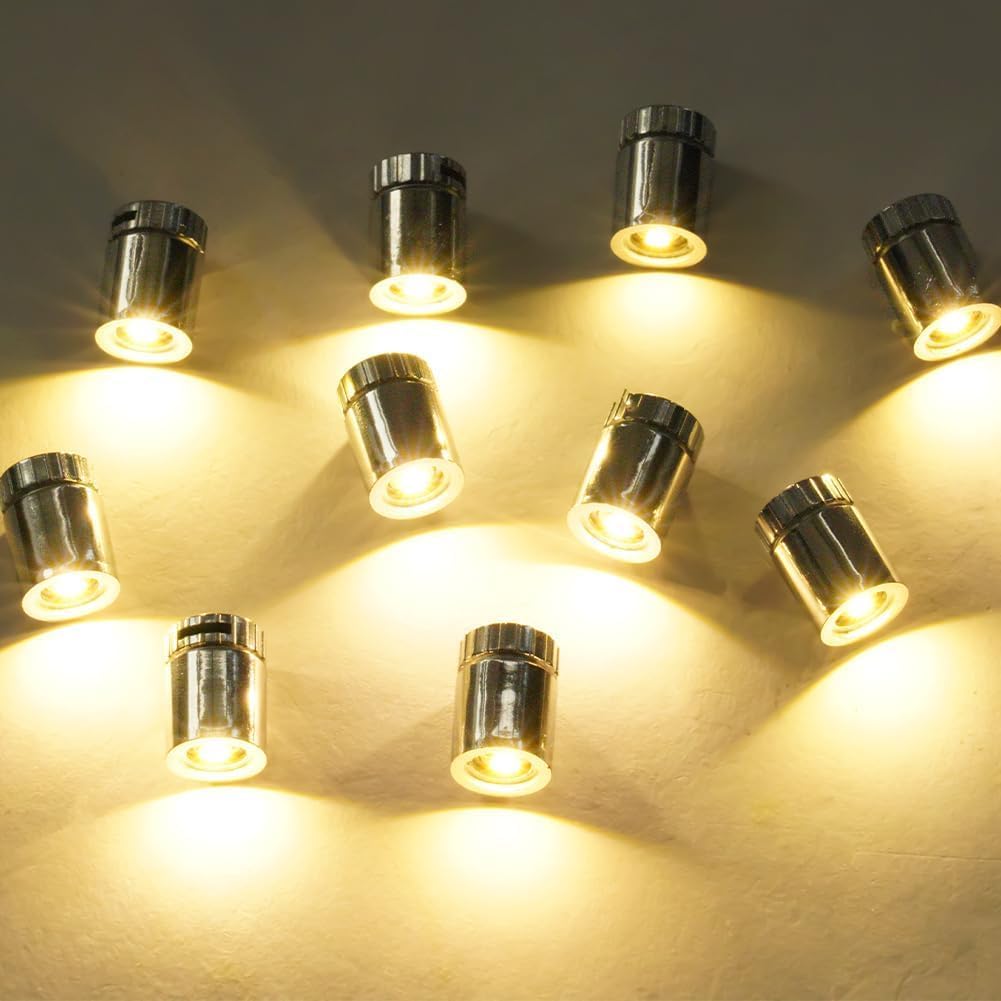 Detalle de AUAUY Compact mini-ledlampjes op batterijen, warmwit, set van 30