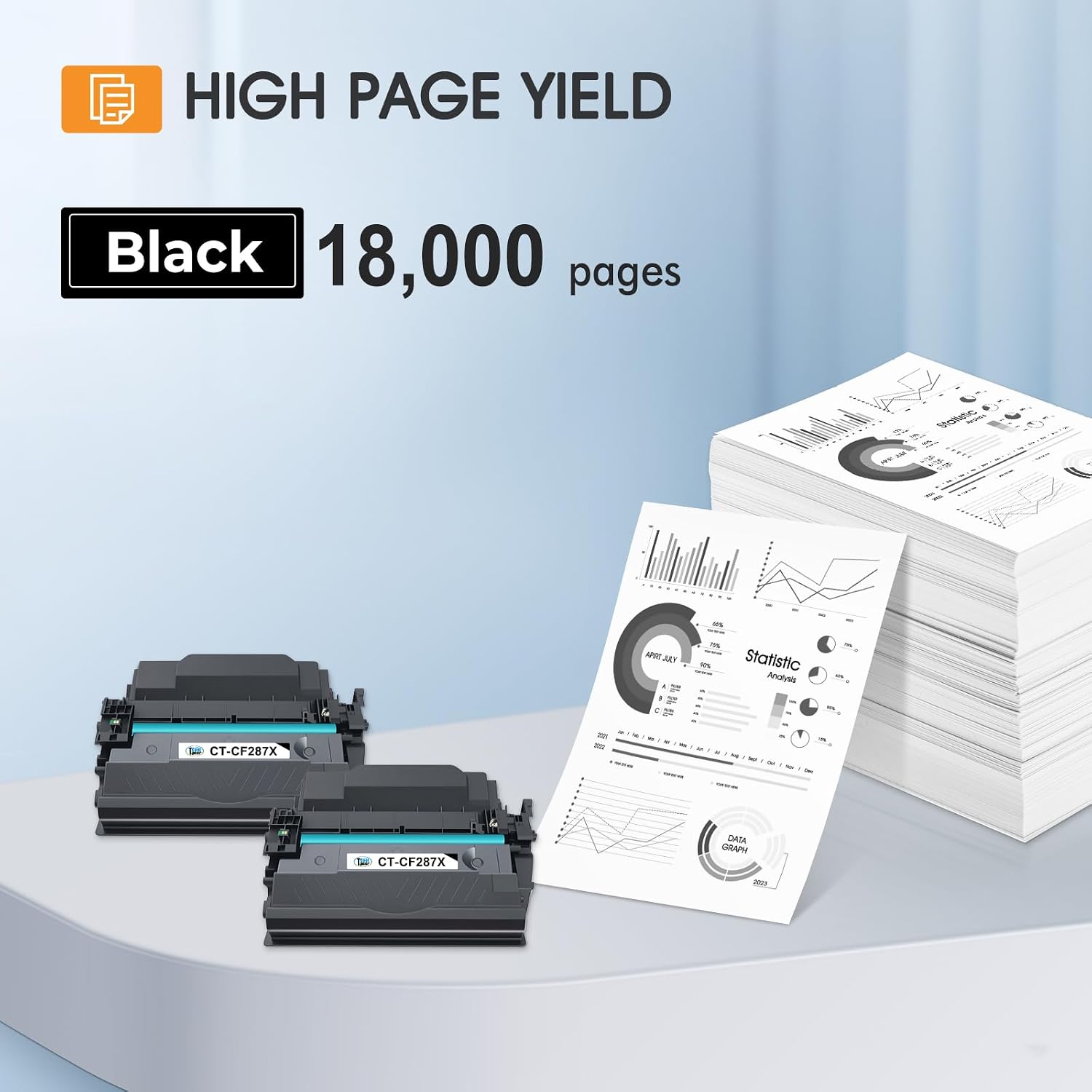 Detalle de Cool Toner CF287X 87X Black High-Yield Toner Cartridge, 2-Pack