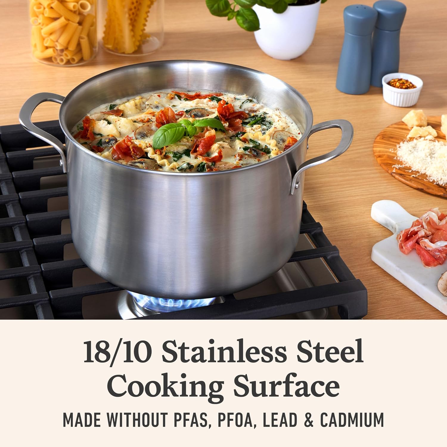 Detalle de Calphalon Stainless Steel Cookware Set, 6-Qt Stock Pot
