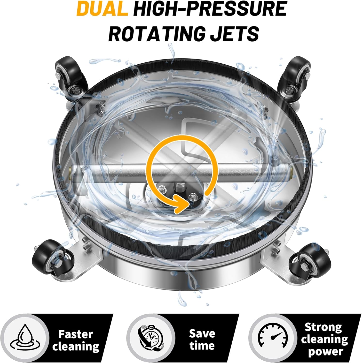 Thumbnail 3 de LidoDola PWS14 14" Pressure Washer Surface Cleaner with 4 Wheels