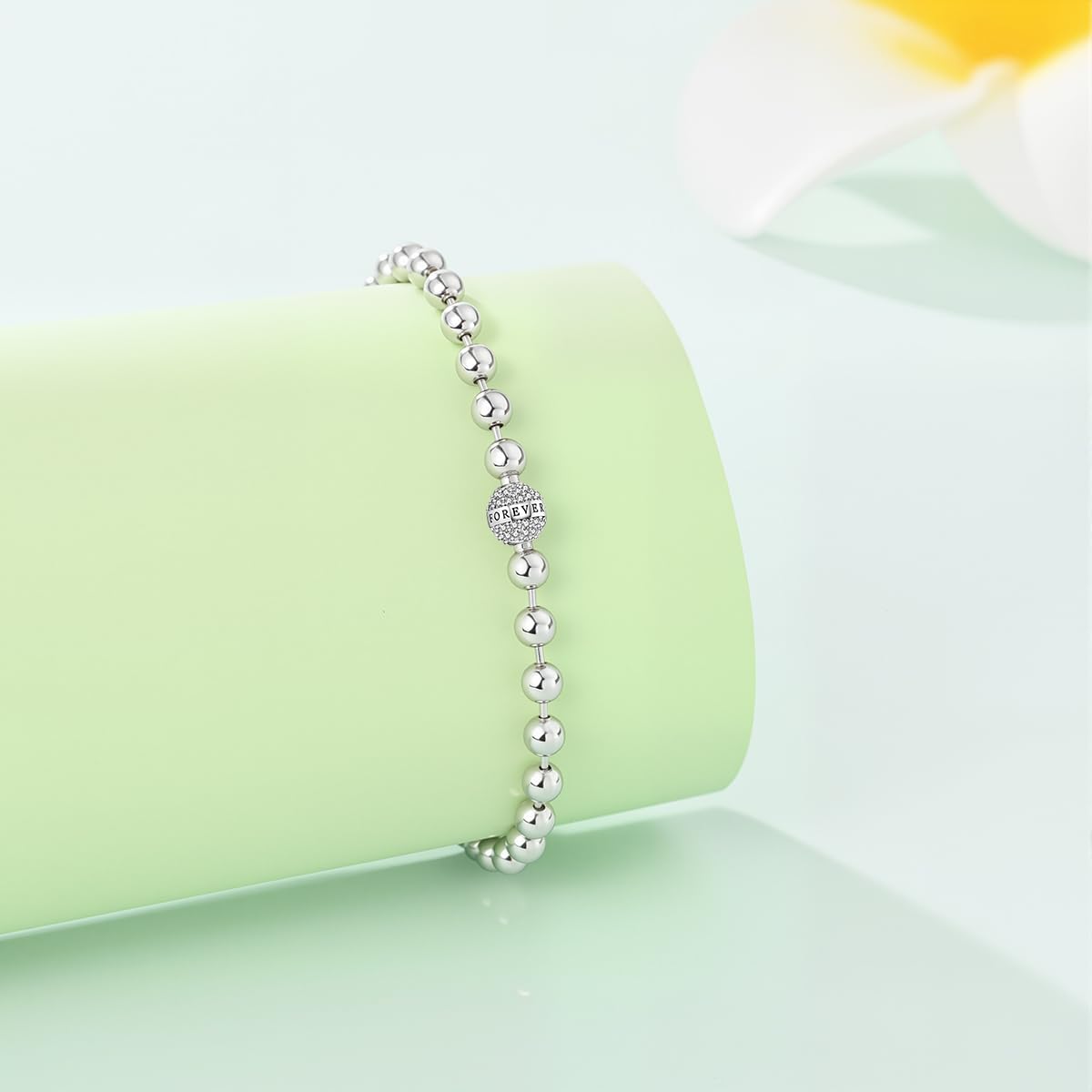 Detalle de TINSLO Moments Bracciale Donna in Argento 925 – stile semplice ed elegante