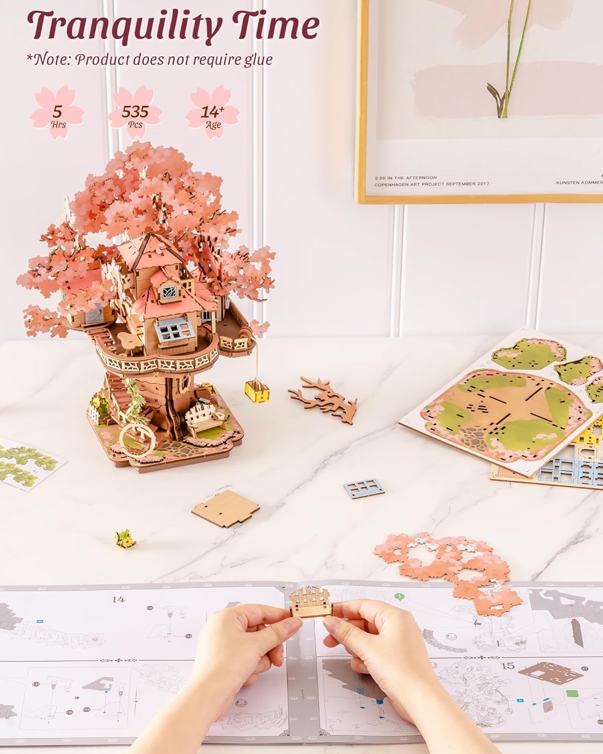 Thumbnail 5 de ROBOTIME Sakura Tree House maquette 4–5 h 🧩