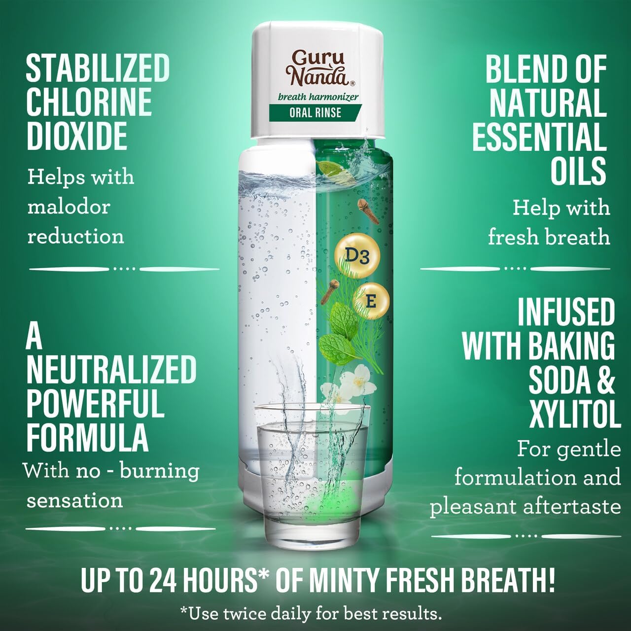 Detalle de GuruNanda Oral Care Kit with Neem Toothpaste