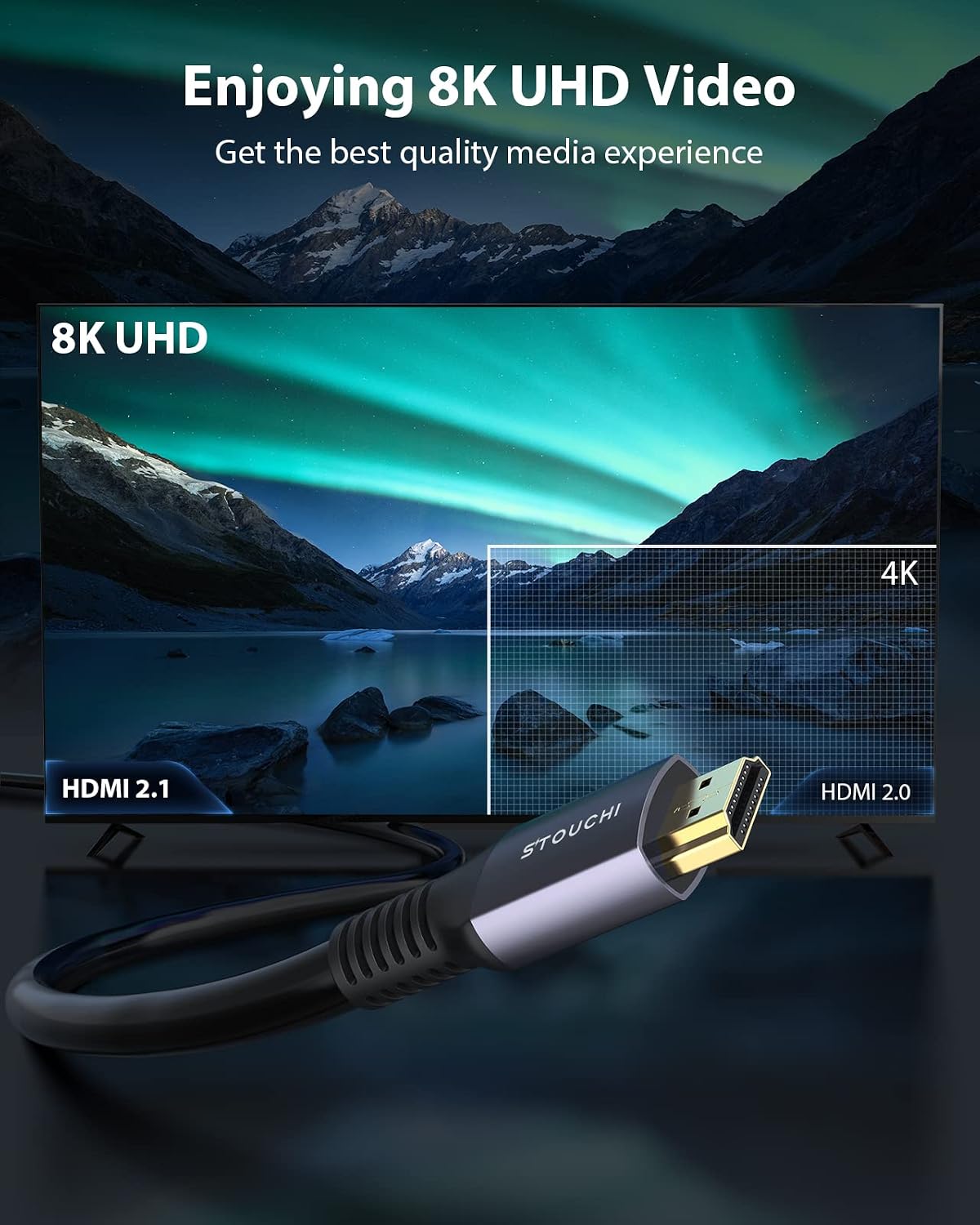 Detalle de Stouchi HDMI cable 5m for 8K60
