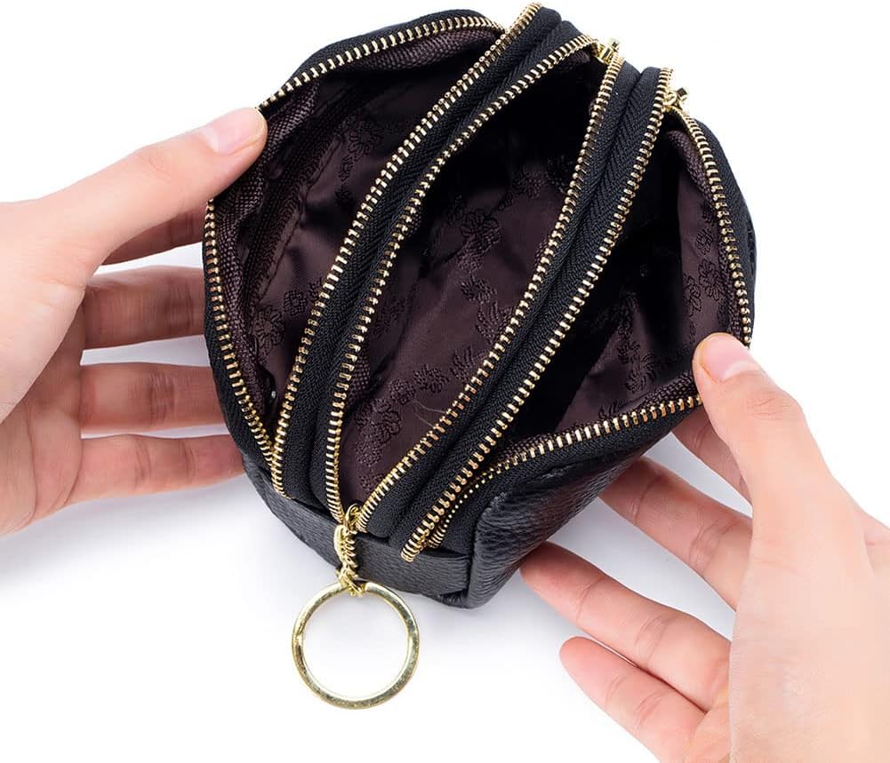 Detalle de AprinCtempsD Ladies Coin Purse: Genuine Leather Mini Wallet in Light Green