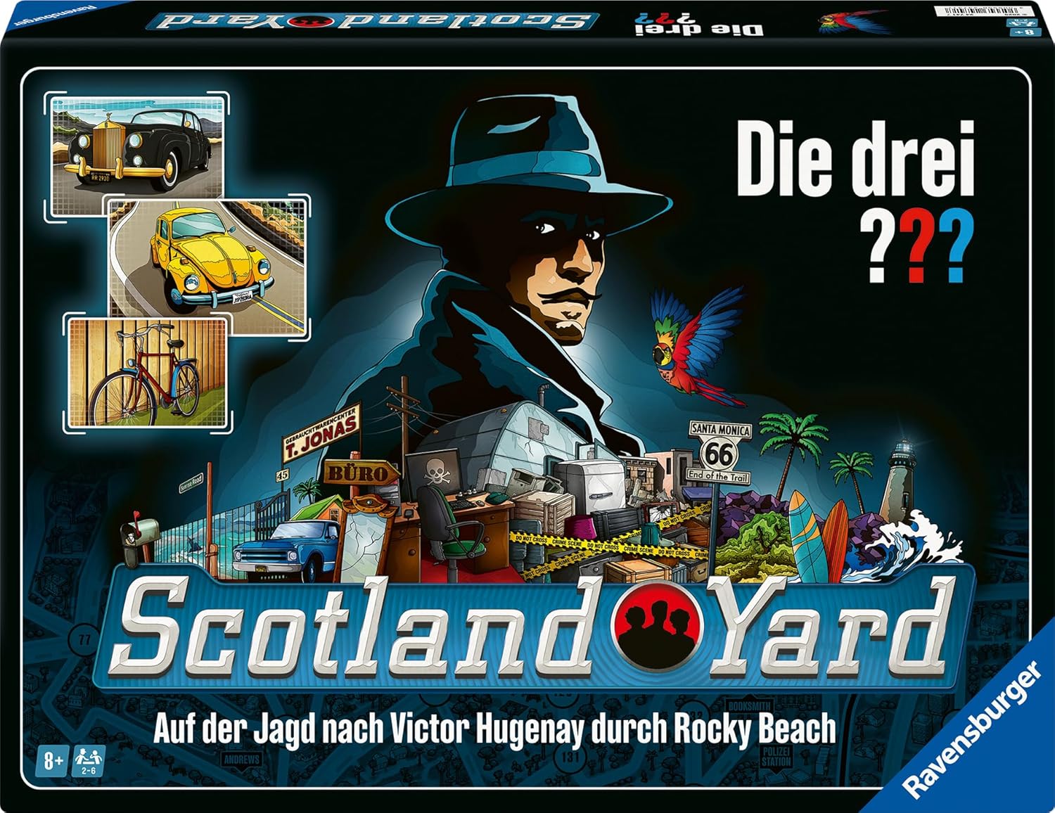Detalle de Ravensburger 24741 – Die DREI ??? Scotland Yard: Der Detektivklassiker für 2–6 Personen ab 8 Jahren