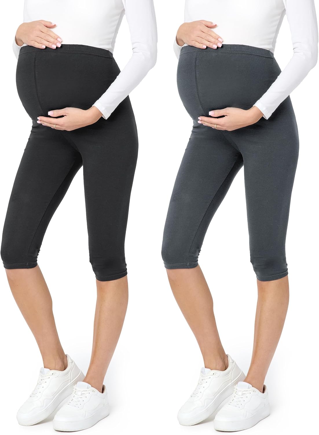 Thumbnail 6 de Be Mammy Leggings premaman 3/4 in 2 pack BE20-229