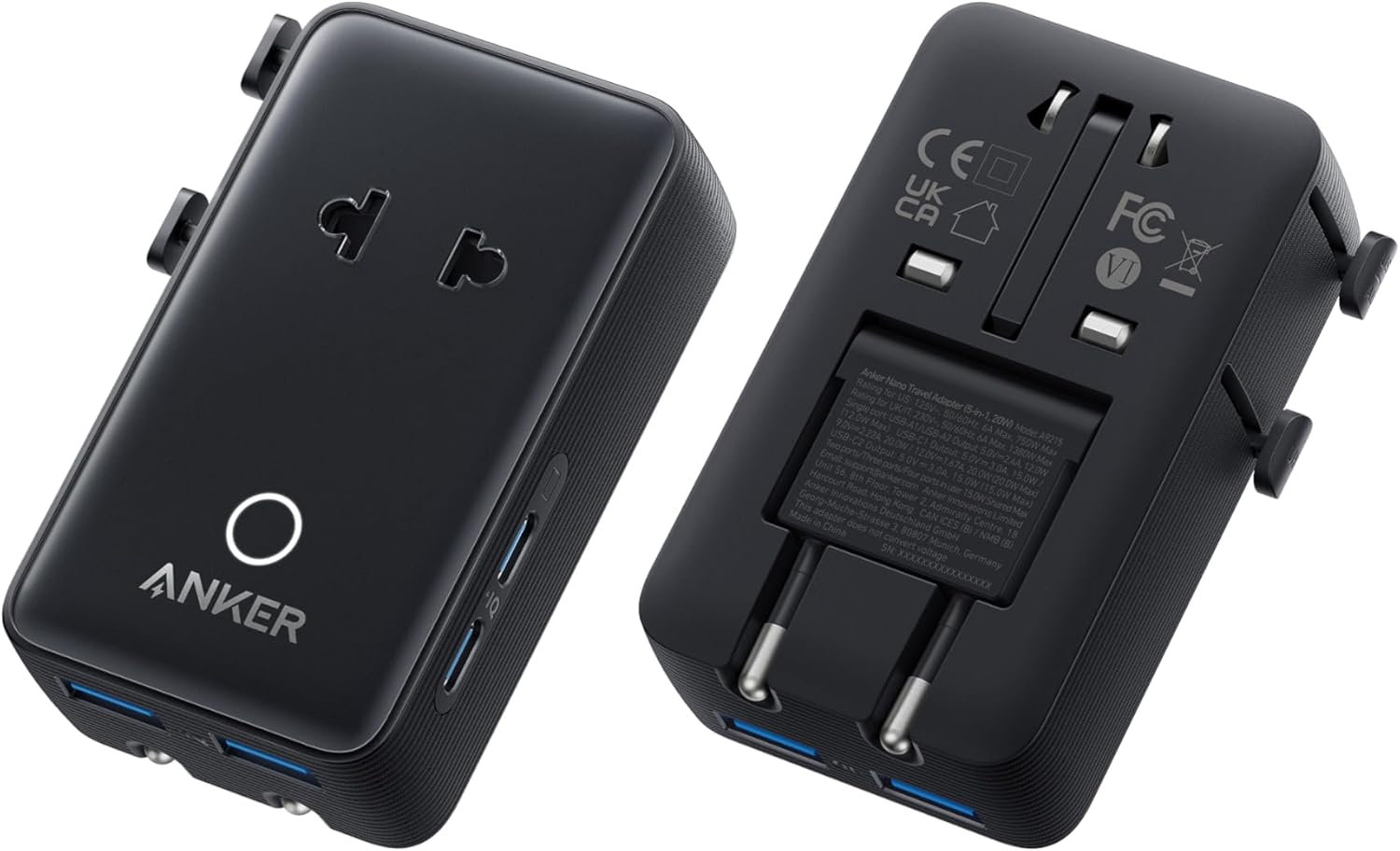 Detalle de Anker Nano 5 en 1 Adaptador de Viaje 20 W