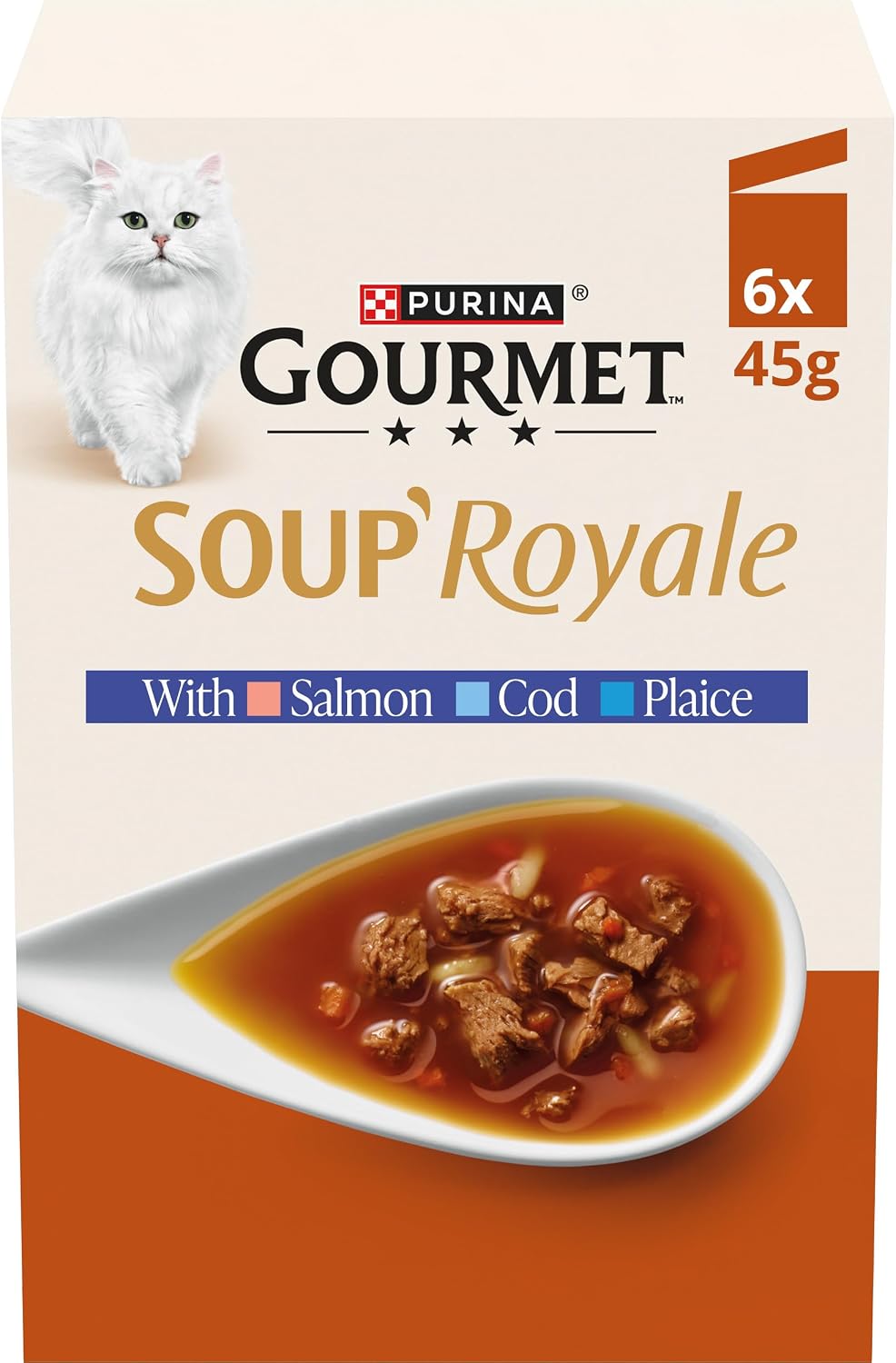 Detalle de Purina Gourmet Soup Royale con Pollo | Sobres 45 g para gatos adultos – 30 unidades