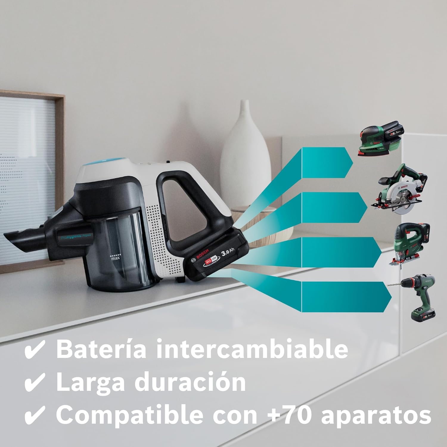 Thumbnail 13 de Bosch Unlimited 7 ProHygienic Aqua: Aspirador Sin Cable 🧹