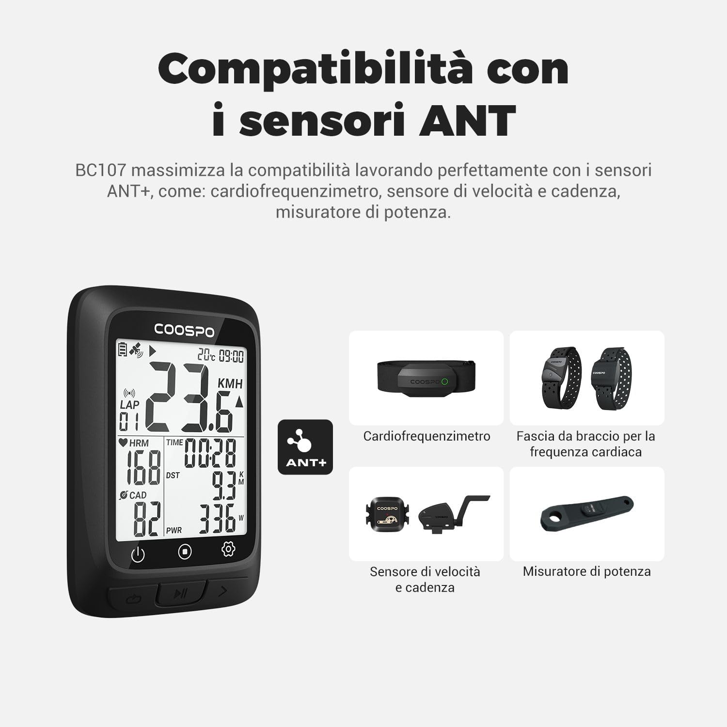 Thumbnail 3 de COOSPO BC107 Ciclocomputer GPS 2,4"