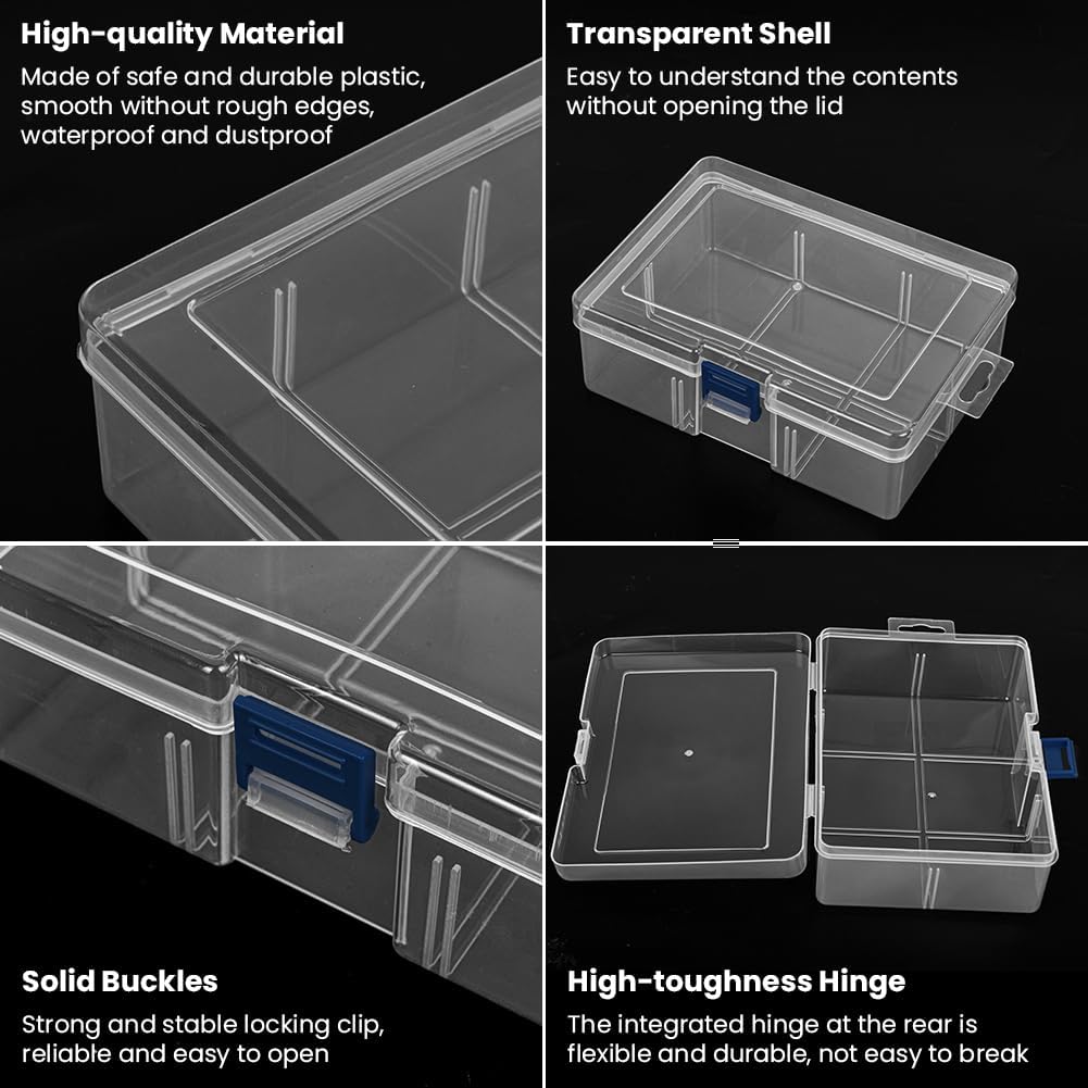 Detalle de AUAUY 4754691 kralenorganizer met 30 transparante bakjes