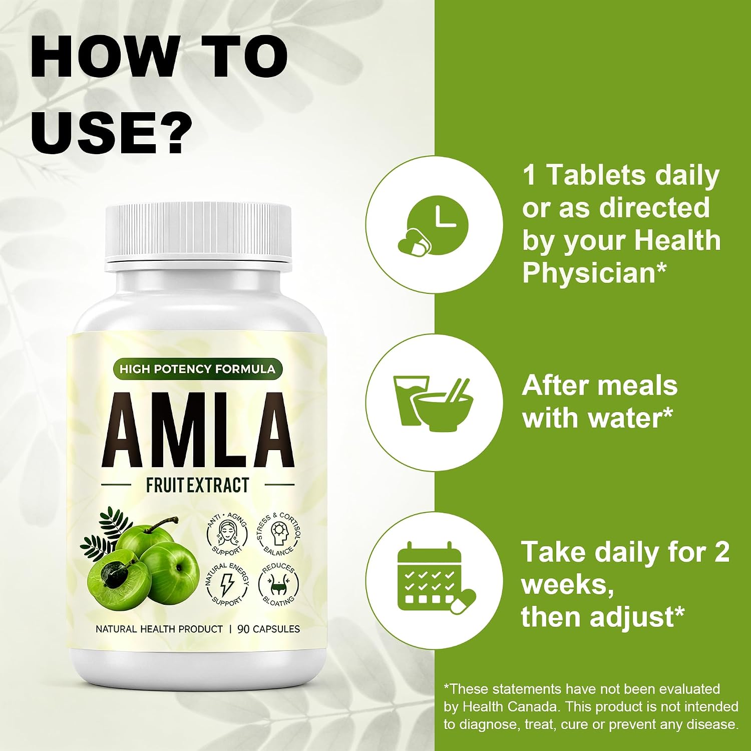 Detalle 1 de RINKMO Organic Amla Capsules, 90 Count Ayurvedic Herbal Supplement