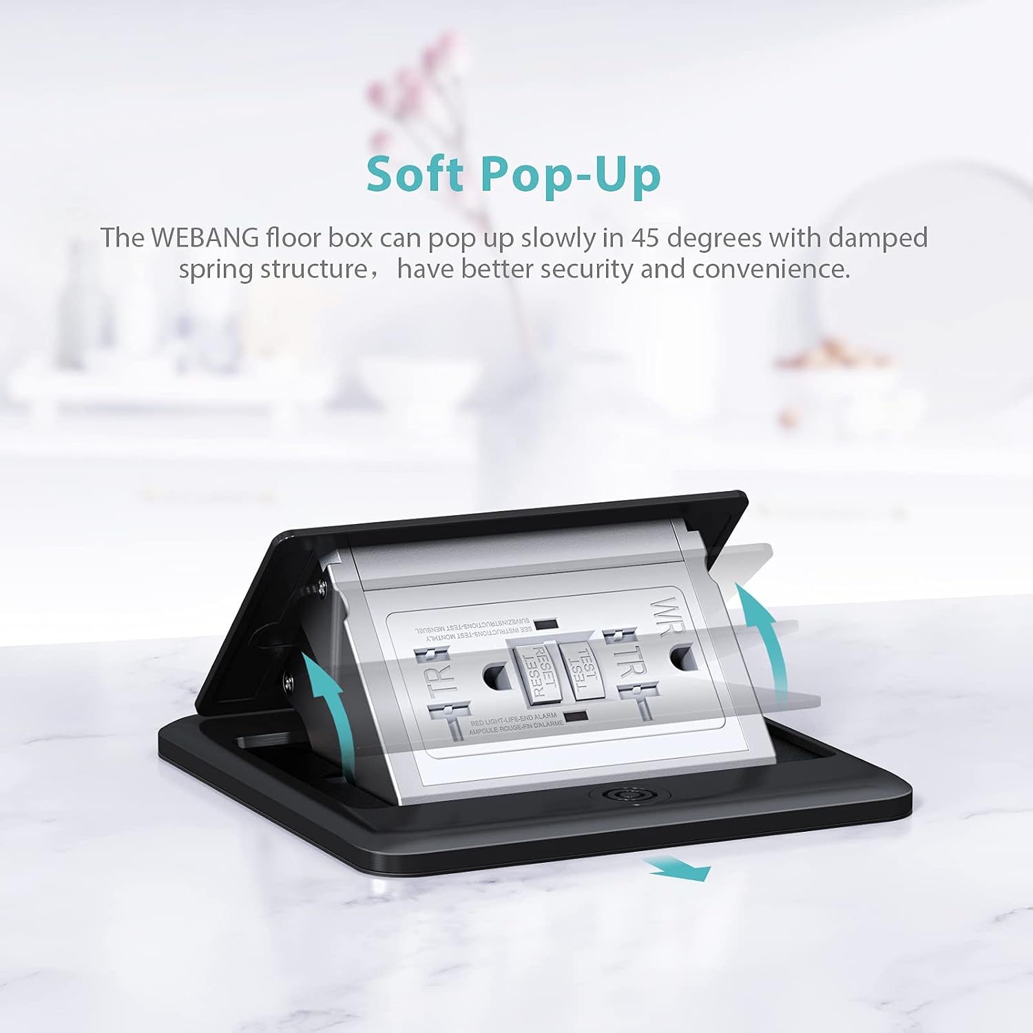 Thumbnail 4 de WEBANG Pop-Up Floor Outlet Box, Stainless Steel