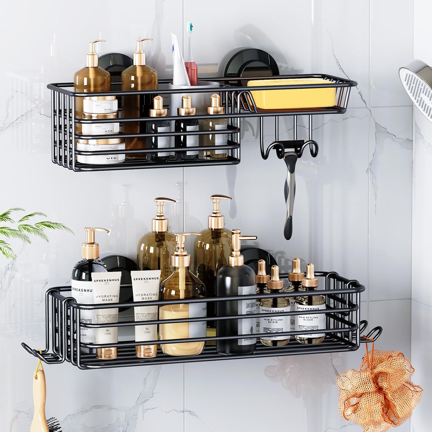 Detalle de LEVERLOC Shower Caddy Suction Cup 2-pack
