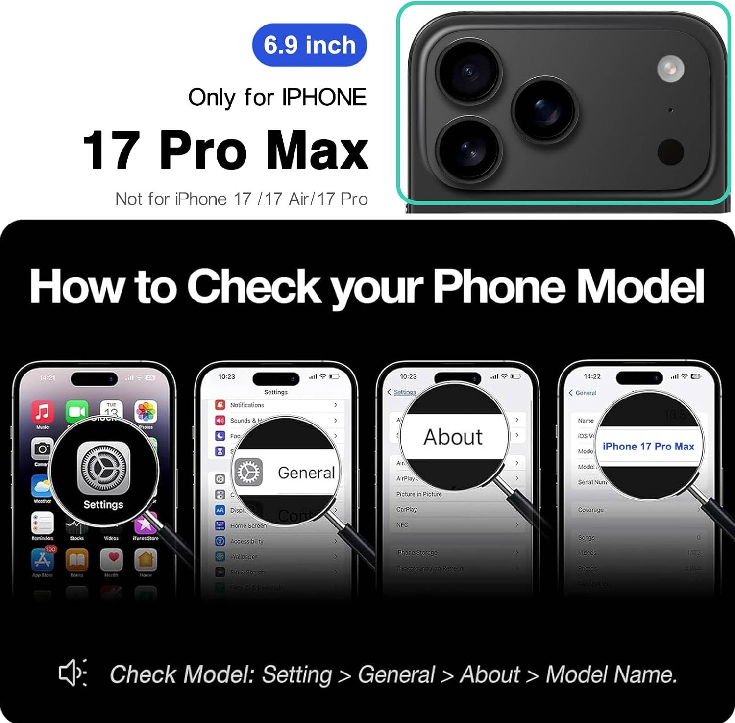 Detalle 2 de Ntwinro Magnetic Wallet Case for iPhone 18 Pro Max/17 Pro Max, MagSafe, Clear White