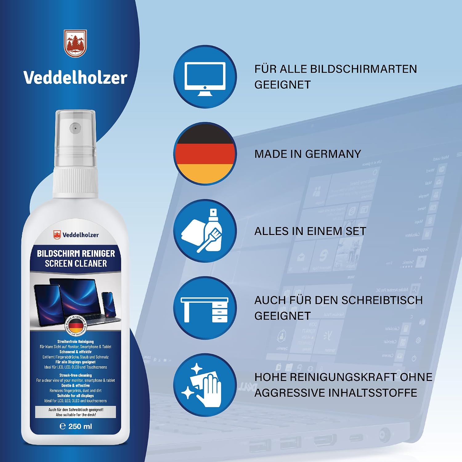 Thumbnail 2 de Veddelholzer Displayreiniger 250 ml