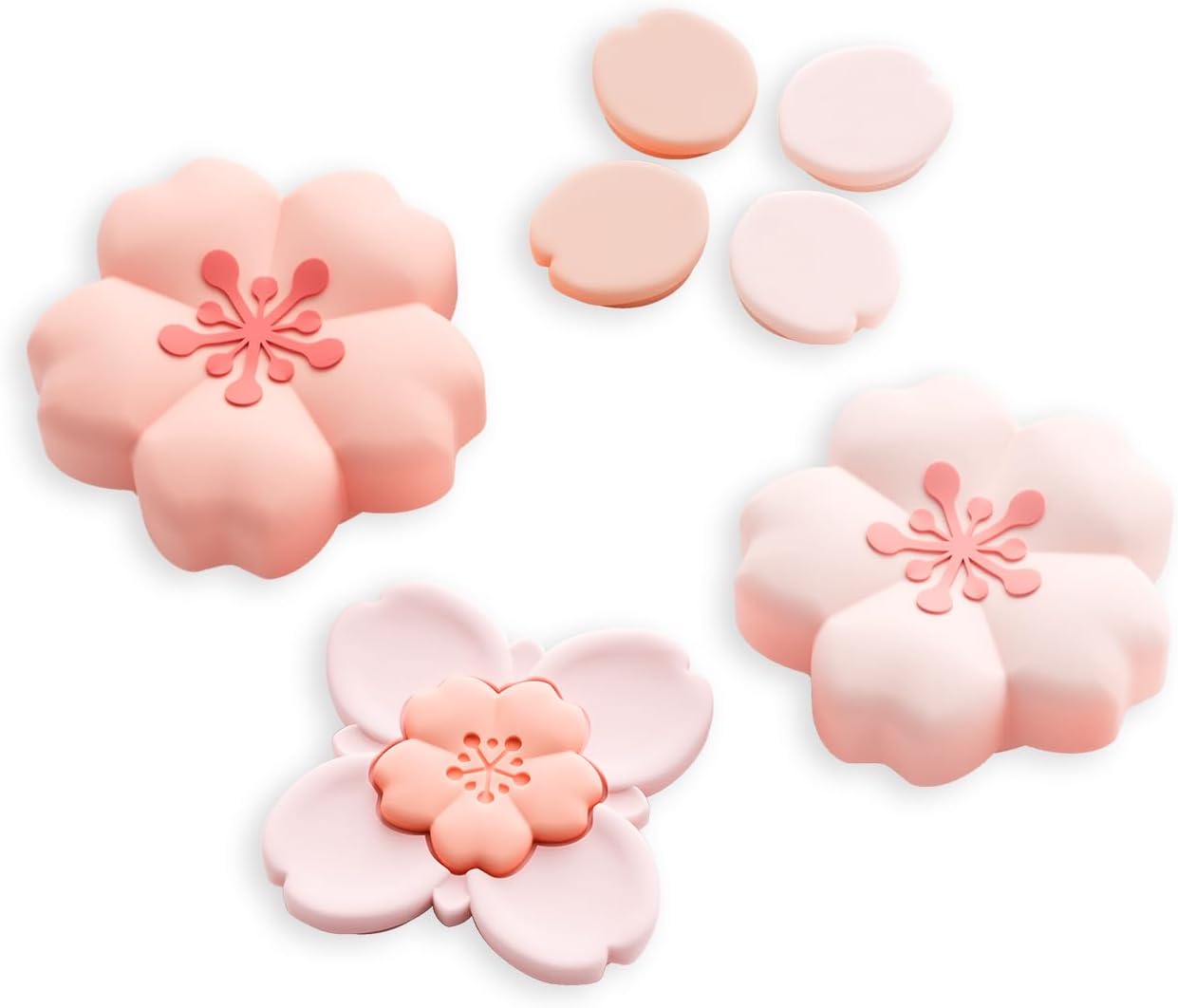 Thumbnail 6 de GeekShare Cross D-Pad Button Caps Thumb Grip Caps Set for Switch 2 (2025) – Heart and Flower